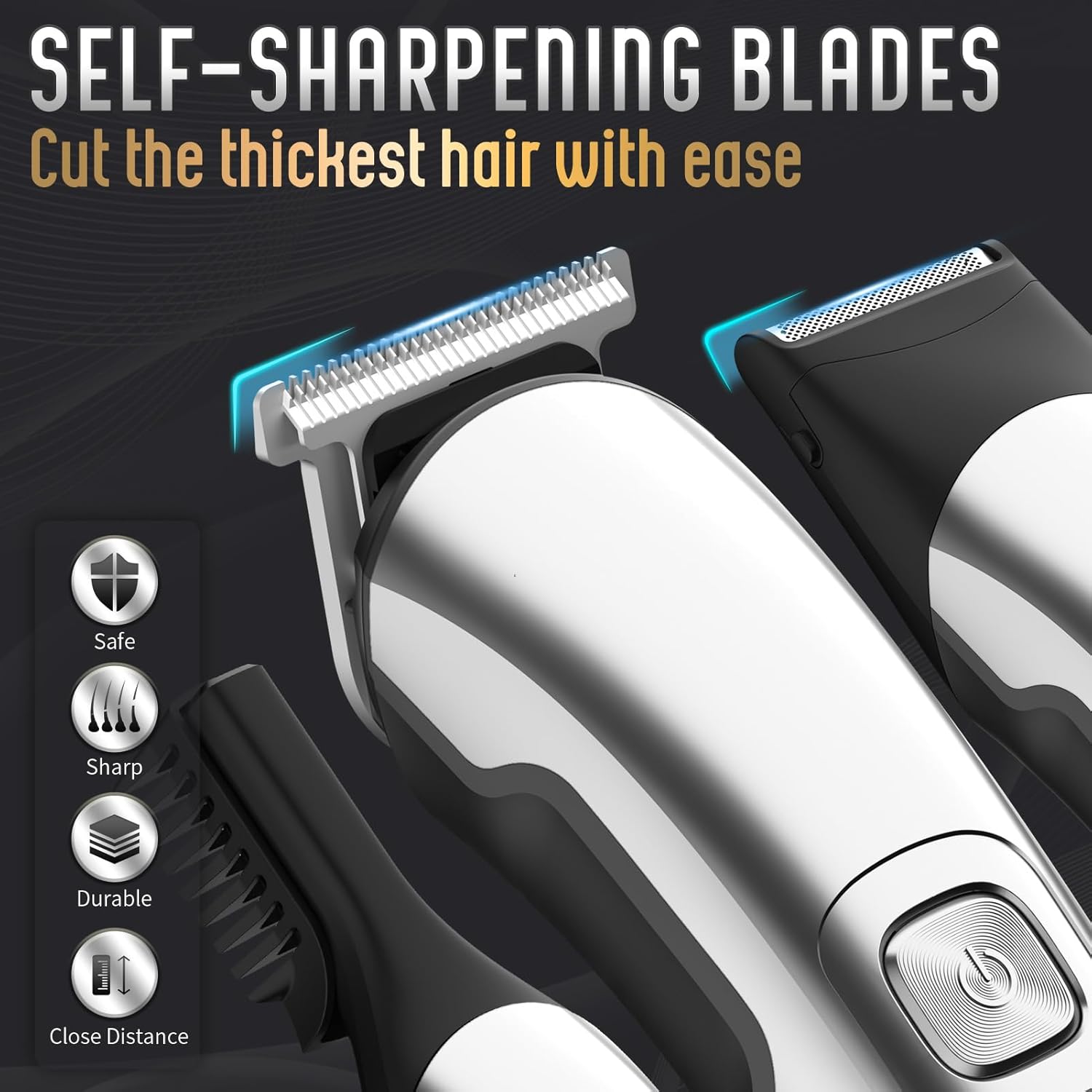 Ufree Beard Trimmer for Men, Waterproof Electric Razor for Nose, Body, Face & Mustache, Cordless Hair Clippers Shavers Grooming Kit, Valentines Day Gifts for Men Husband Father - Image 4