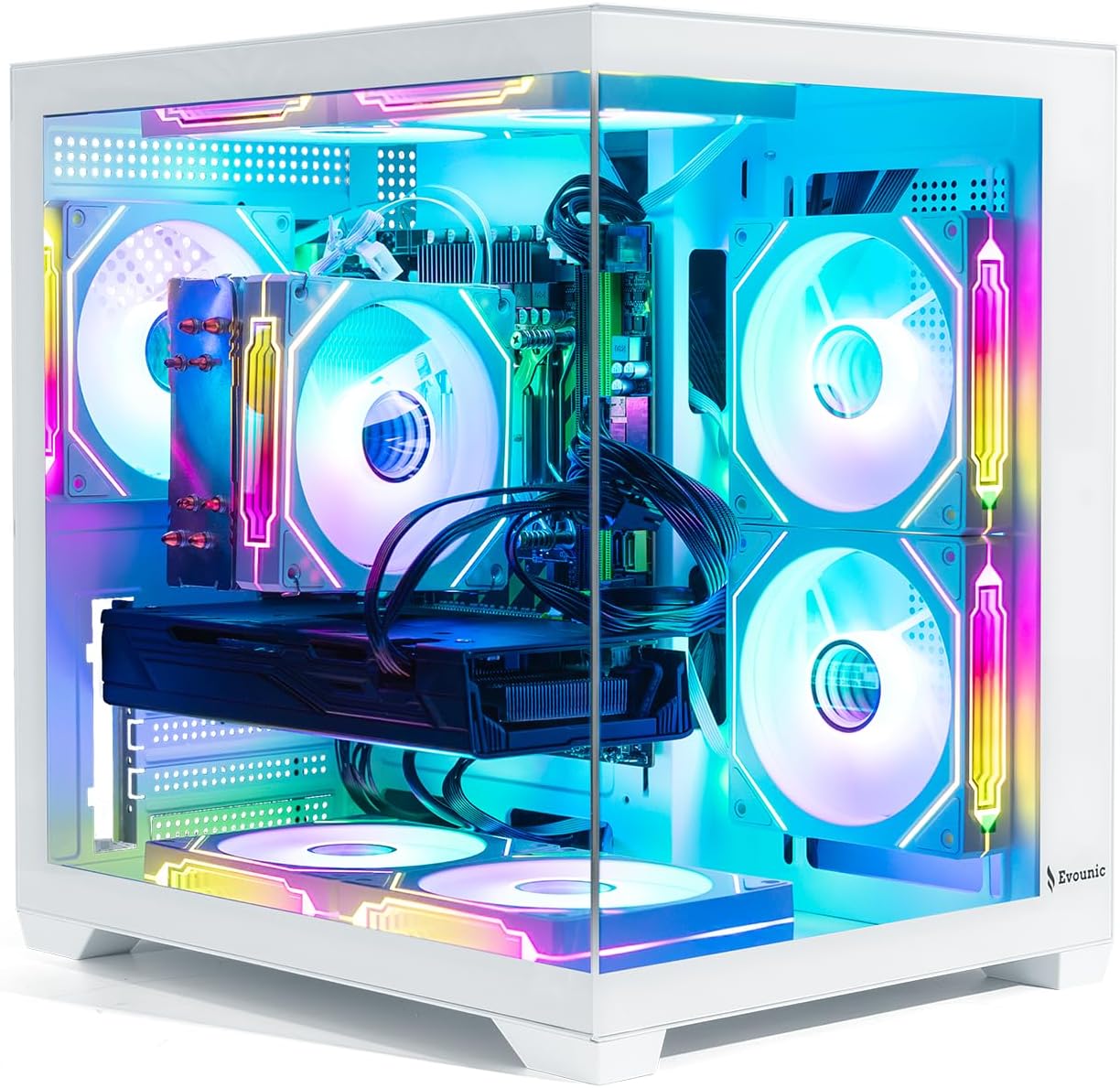 Gaming PC Computer Desktop – Ryzen 5 5500 up to 4.2GHz, Radeon RX 580 8GB GDDR5, 16GB DDR4 RAM, 1TB NVMe SSD, WiFi 6 & BT 5.4, Windows 11, 8× ARGB Fans, 650W PSU - Image 9