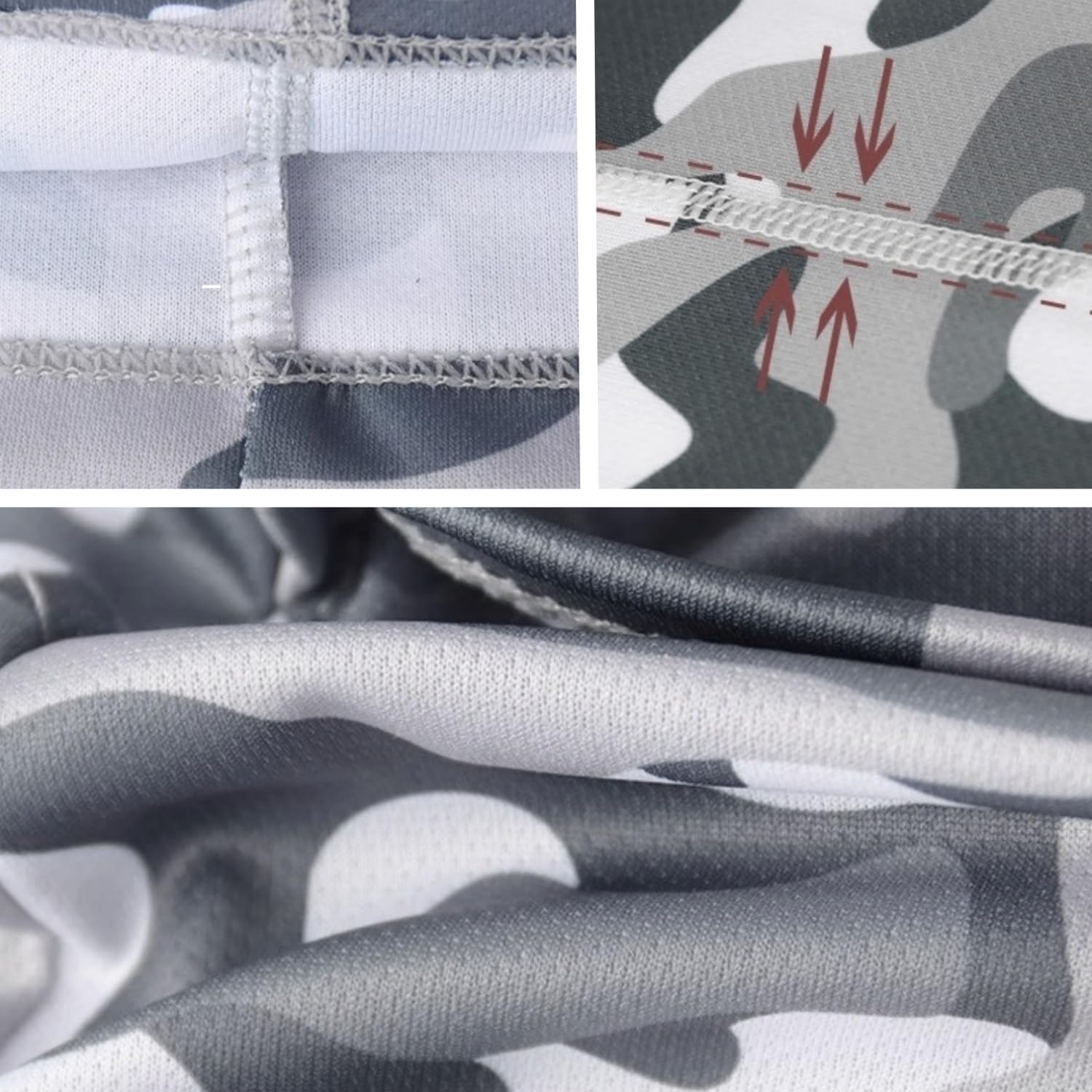 4 Pieces Camo Balaclava Ski Mask Sun Protection Hood Face Cover Full Head Mask for Men and Women for Hunting Fishing - Image 2