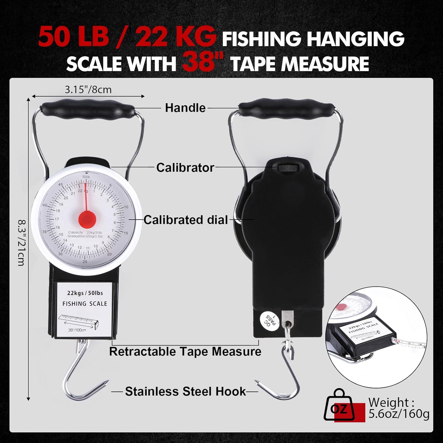 Goture Fishing Lures with Tackle Box and Fishing Tool Kit Set for Men Women, Include Fish plier, Fish Ruler, Fishing Gripper, Weigh Scale with Gift Box - Image 6