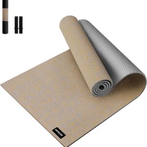 HAPBEAR Extra Large Yoga Mat (84”x30”) – 1/4” Thick Durable Natural Linen, Non-Slip & Tear-Resistant – Perfect for Home Yoga Workouts, Meditation, Pilates, Floor Exercises & Fitness – Free Carrying Bag Included