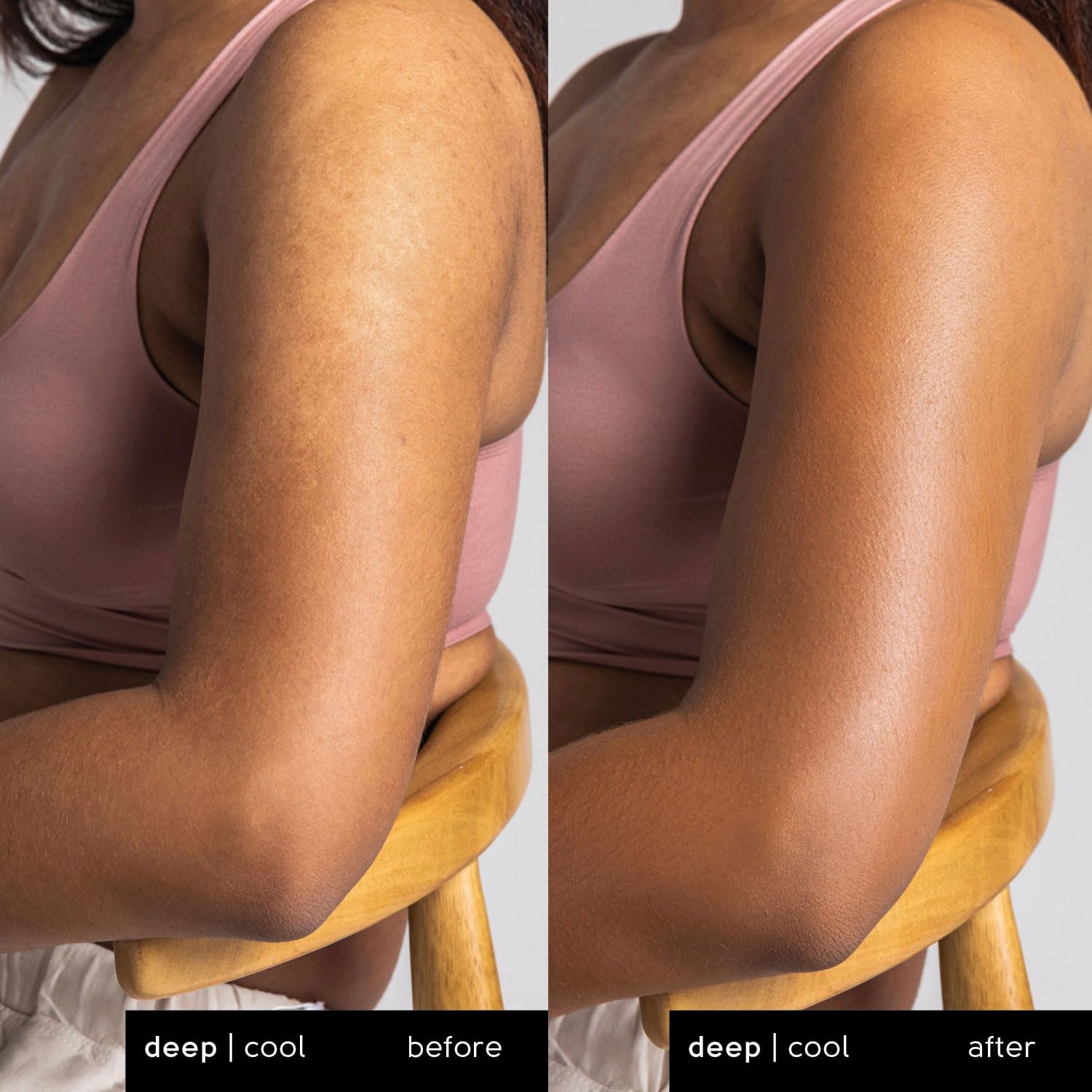 Tinge Body Makeup, Water & Transfer Resistant, Medium Coverage Cream, Lasts Up to 48 Hours, For All Skin Types, Fragrance Free, Vegan, American Made, 3.38 Fl Oz. - Deep Cool - Image 3