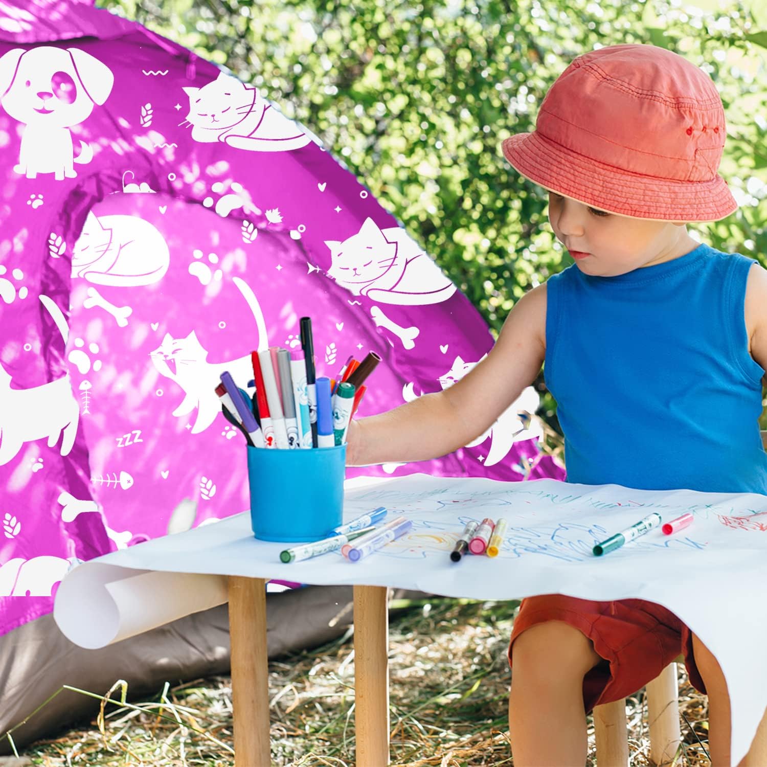 KidzAdventure 2 in 1 Kids Tent for Camping/Kids Play Tent| Backpacking Tent for Kids |Easy Set Up Camping Tent - Image 7