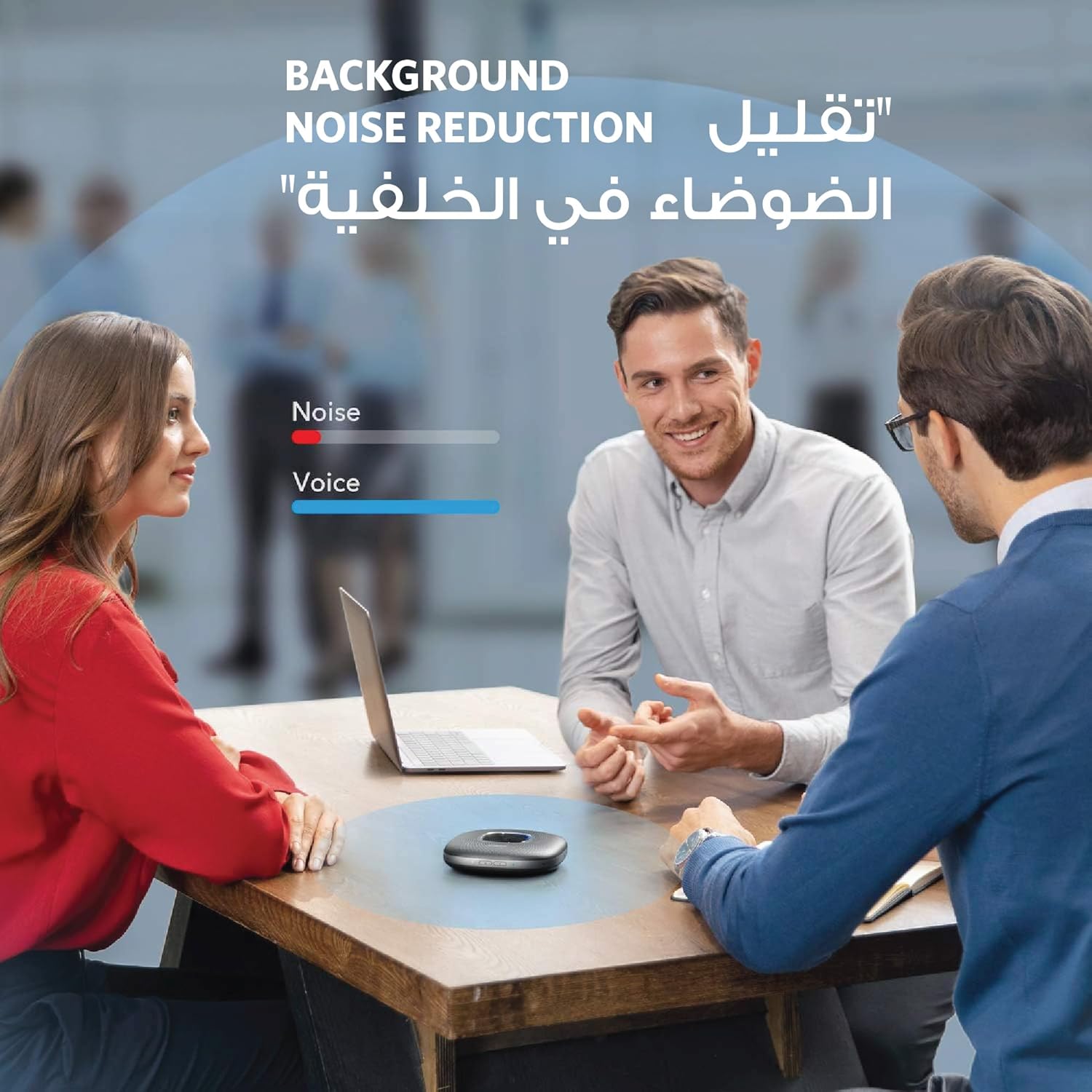 Anker PowerConf Bluetooth Speakerphone with 6 Microphones, Enhanced Voice Pickup, 24 Hour Call Time, Bluetooth 5, USB C Connection, Compatible with Leading Platforms (Renewed) (Black) - Image 2