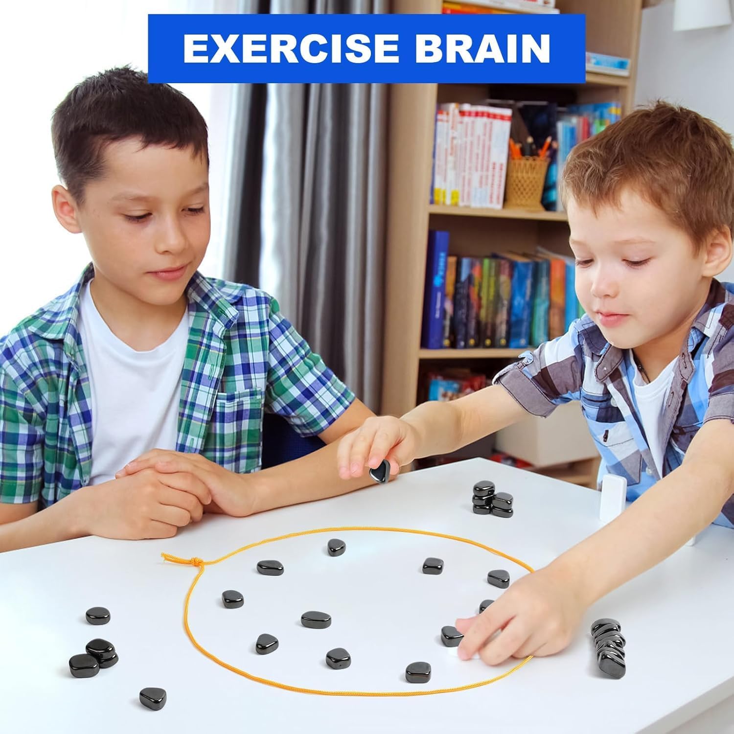 Magnetic Chess Set with 32 Travel-Stones, 3 String & Portable Storage Bag, Strategy Board Game for Family Game Night, Indoor Outdoor Use for Kids Adults - Image 5