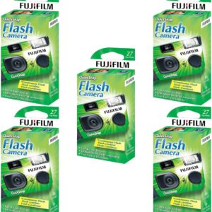 Fujifilm QuickSnap Flash 400 One Time Use 35mm Camera with Flash, 27 Exposures, 5-Pack