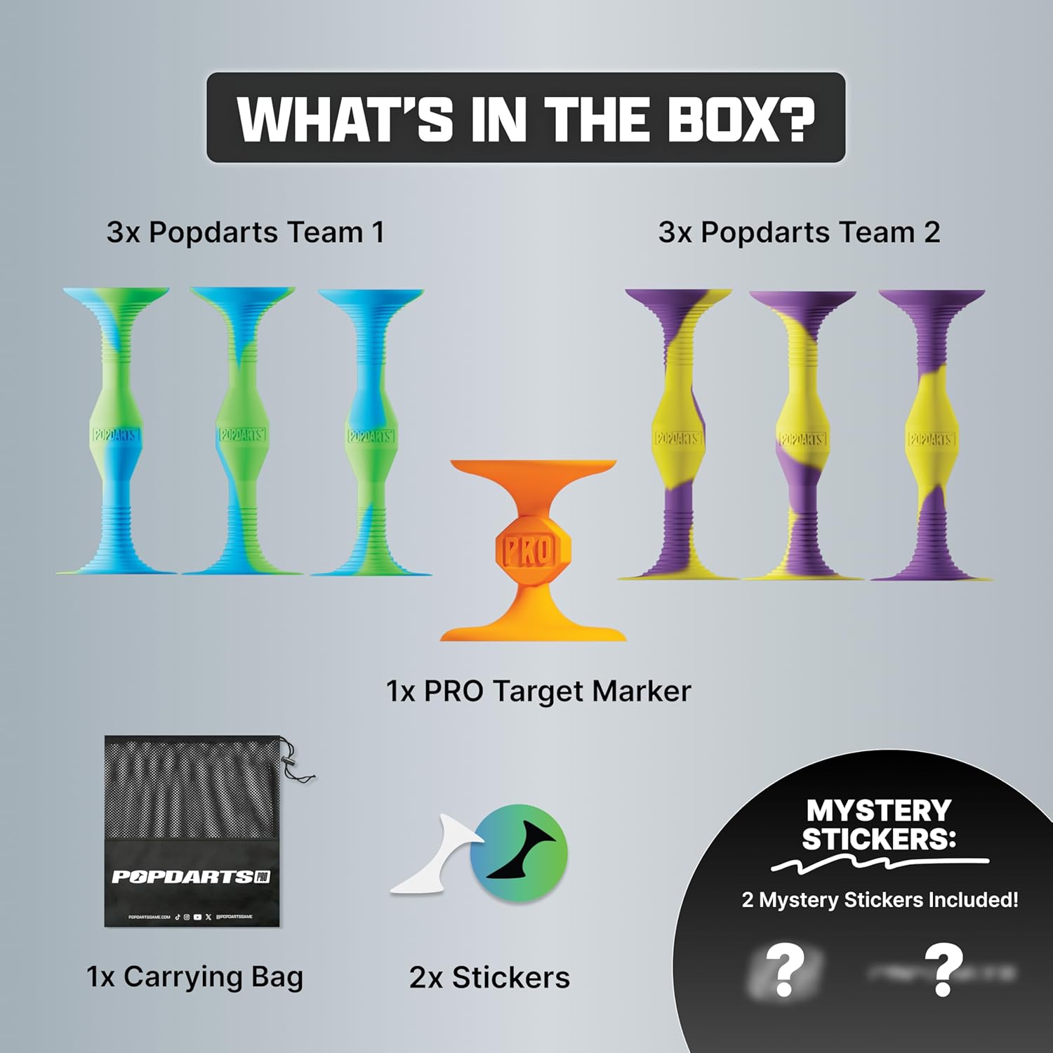 Popdarts PRO Pack Game Set (Wigglenobber Target Marker) - Indoor, Outdoor Suction Cup Throwing Game - Competition with a POP - Image 3