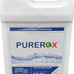 disinfectant (1 gallon) Eliminate 99.9999% viruses, Norovirus, HIV, MRSA and fungi. PUREROX Hypochlorous technology. Hospital Grade. Use Anywhere. No residue.No Rinse. Suitable All Surfaces