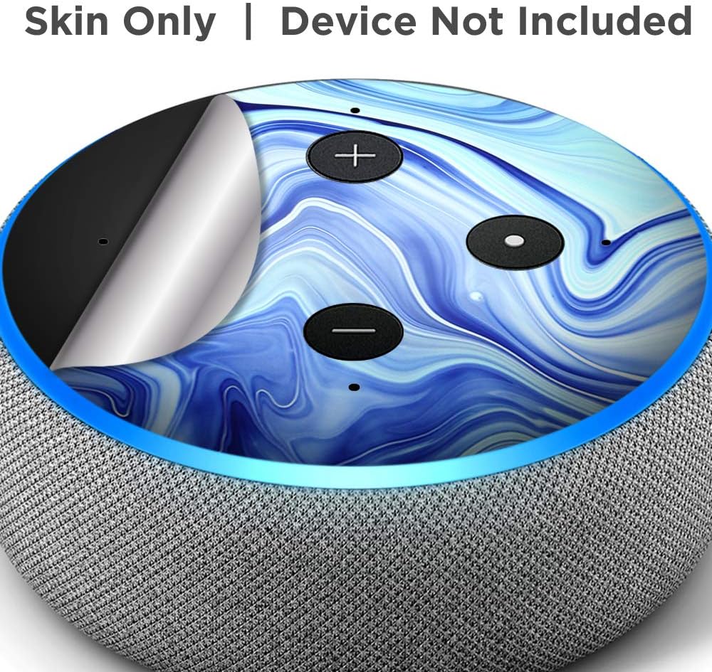 Blue Marble Rocks Glass - Vinyl Decal Skin Compatible with Amazon Echo Dot 3rd Generation Alexa - Decorations for Your Smart Home Speakers, Great Accessories Gift for mom, dad, Birthday, Kids - Image 7