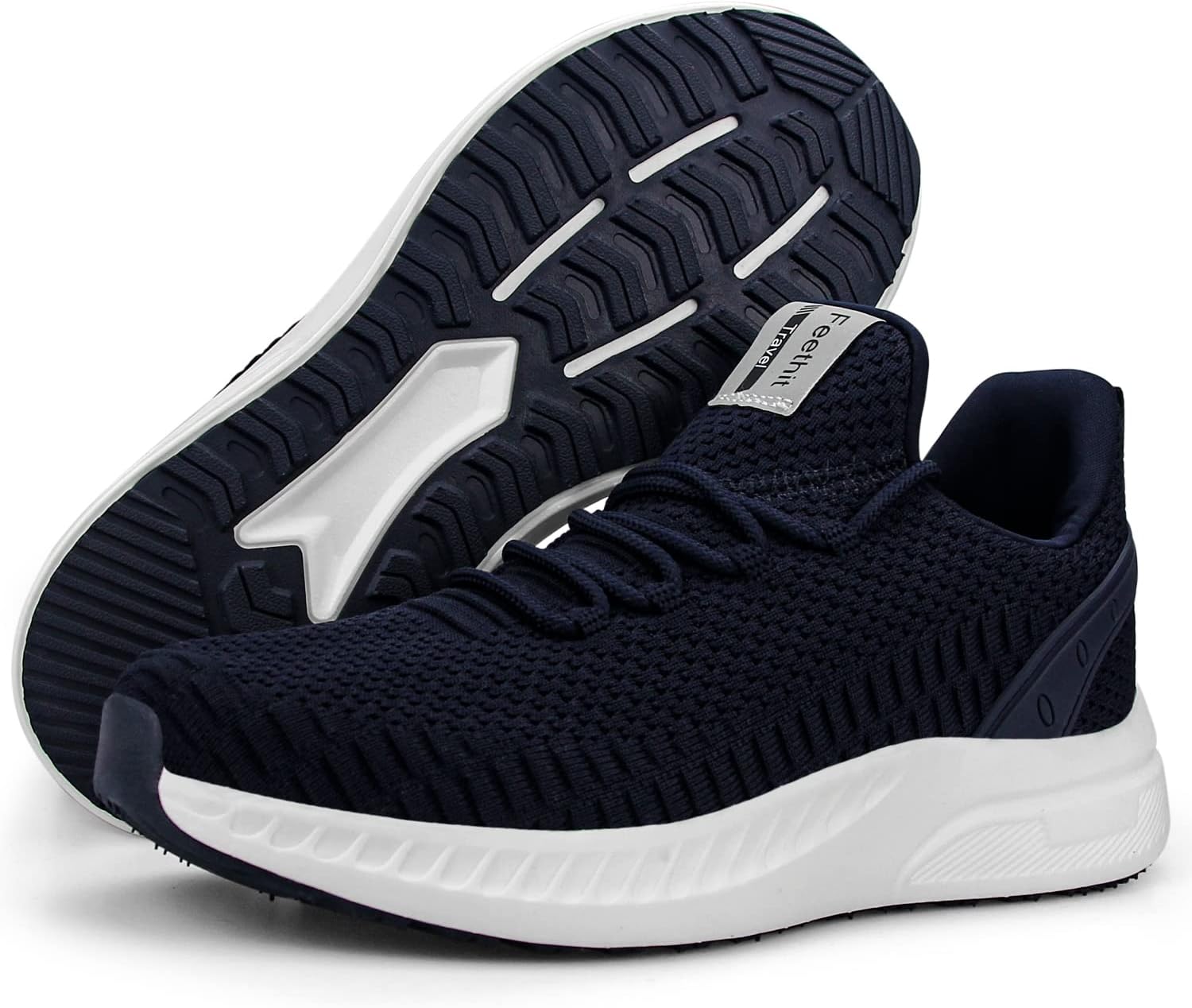 Feethit Mens Slip On Walking Shoes Blade Tennis Shoes Non Slip Running Shoes Lightweight Workout Shoes Breathable Mesh Fashion Sneakers - Image 7