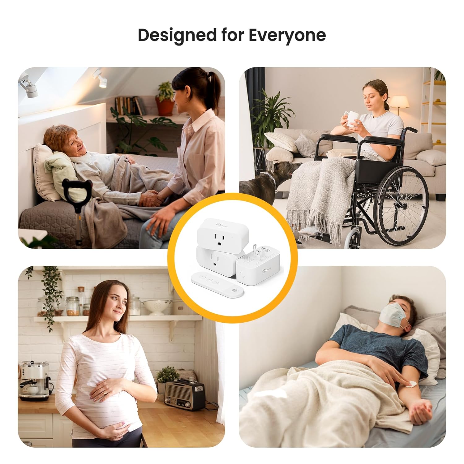 TREATLIFE 3Pack Mini Remote Control Outlet Plug with Magnetic Remote, 15A/1800W Wireless Light Switch for Lamps, Fans, Household Appliances, No Hub Required, 2 Years Warranty - Image 7