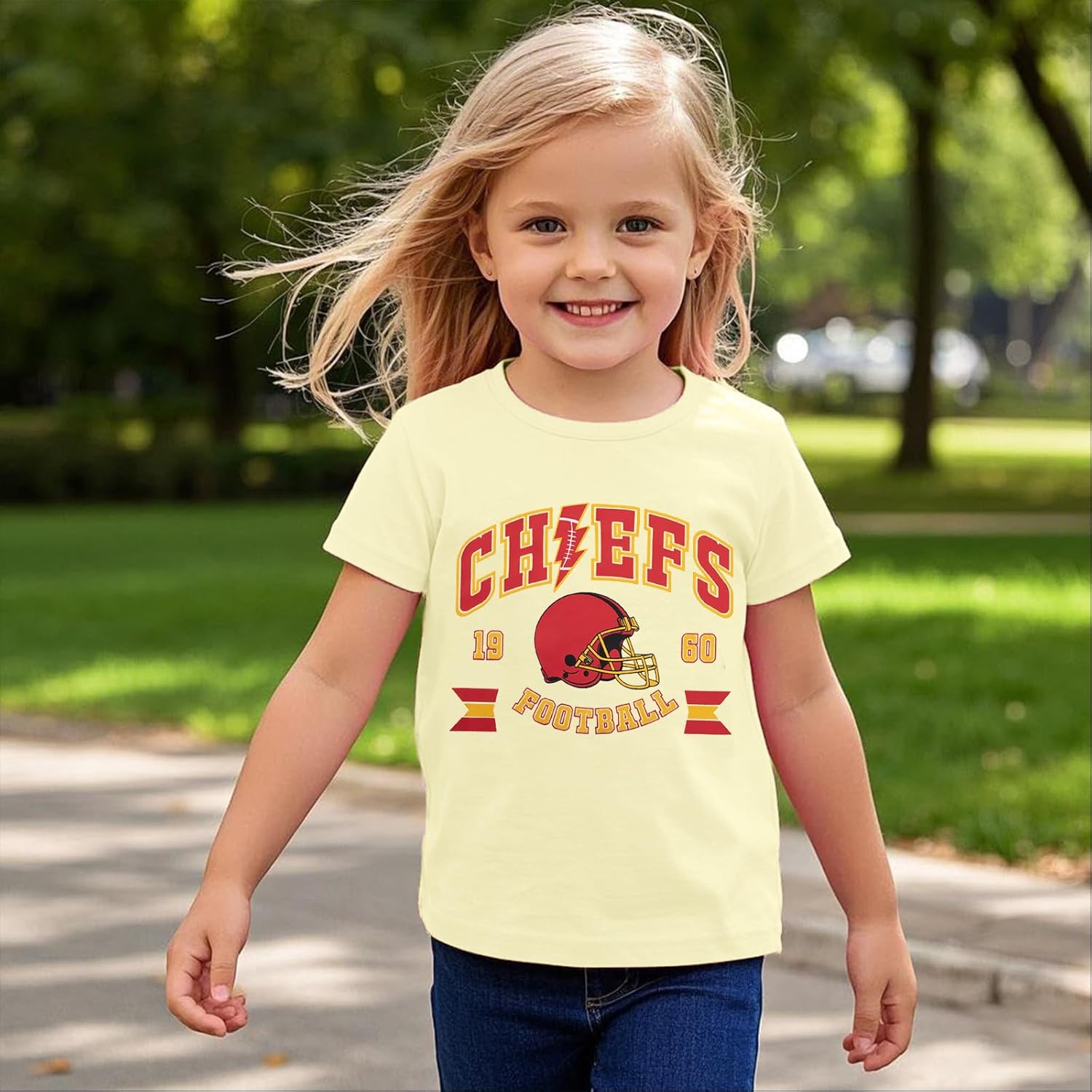 Football Shirt Boys Girls Game Day T Shirts Kids 1960 Football Team Fans Tees Graphic Short Sleeve Tops - Image 2