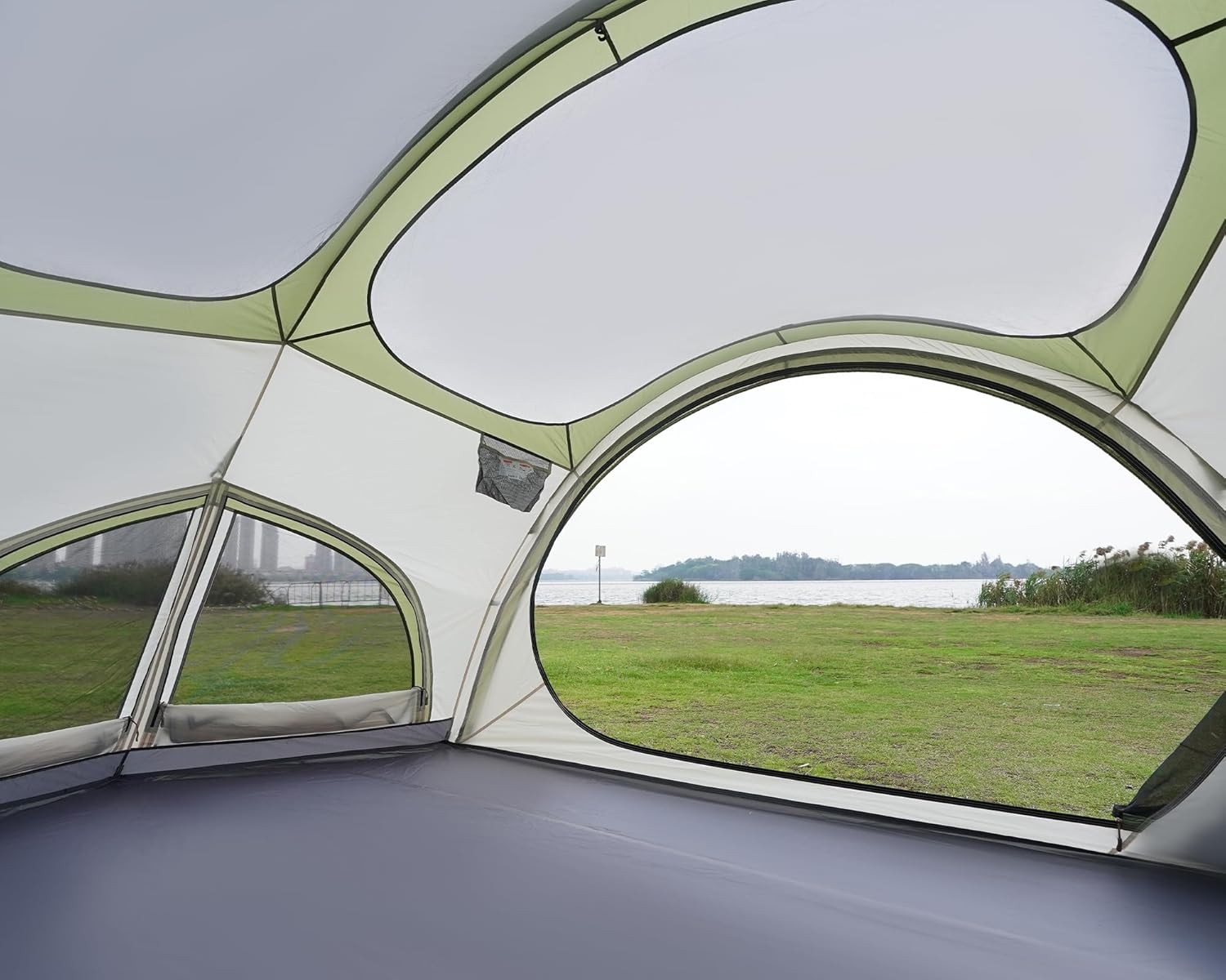 Vidalido 3-4 Person Camping Tent with 2 Large Mesh Door 4 Mesh Window Family Tents, Double Layer Waterproof Portable Easy Setup Camp Tent, Canvas Dome Tents for Camping Outdoor Hiking and Backpacking - Image 4