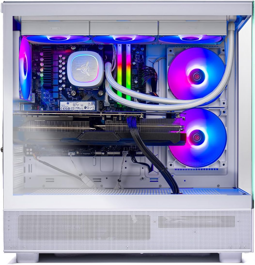 Skytech Gaming Azure 3 Desktop PC, Ryzen 7 9800X3D 4.7 GHz (5.2 GHz Turbo), NVIDIA RTX 5060 Ti 16GB, 1TB Gen4 NVMe SSD, 32GB DDR5 RAM 6000 RGB, 850W Gold ATX 3 PSU, 360mm ARGB AIO, Wi-Fi, Win 11 - Image 5