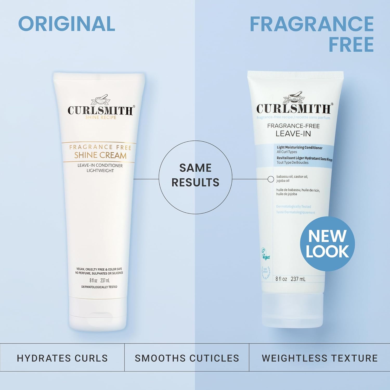 CURLSMITH Fragrance-Free Leave-In Conditioner - Hydrates and Smooth Cuticles, Lightweight Texture for Silky-Soft Curls (8 oz) - Image 5