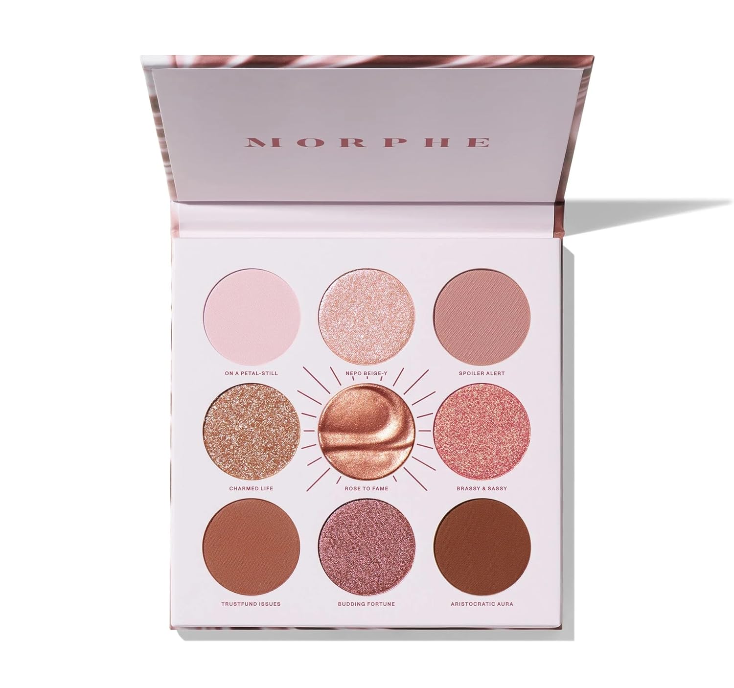 MORPHE Rich & Foiled Eyeshadow Palette - Rose to Fame (0.35 oz) + Continuous Setting Spray (2.8 oz) - Ultra-Pigmented Metallic Shadows & Long-Lasting Makeup Finish - Image 2
