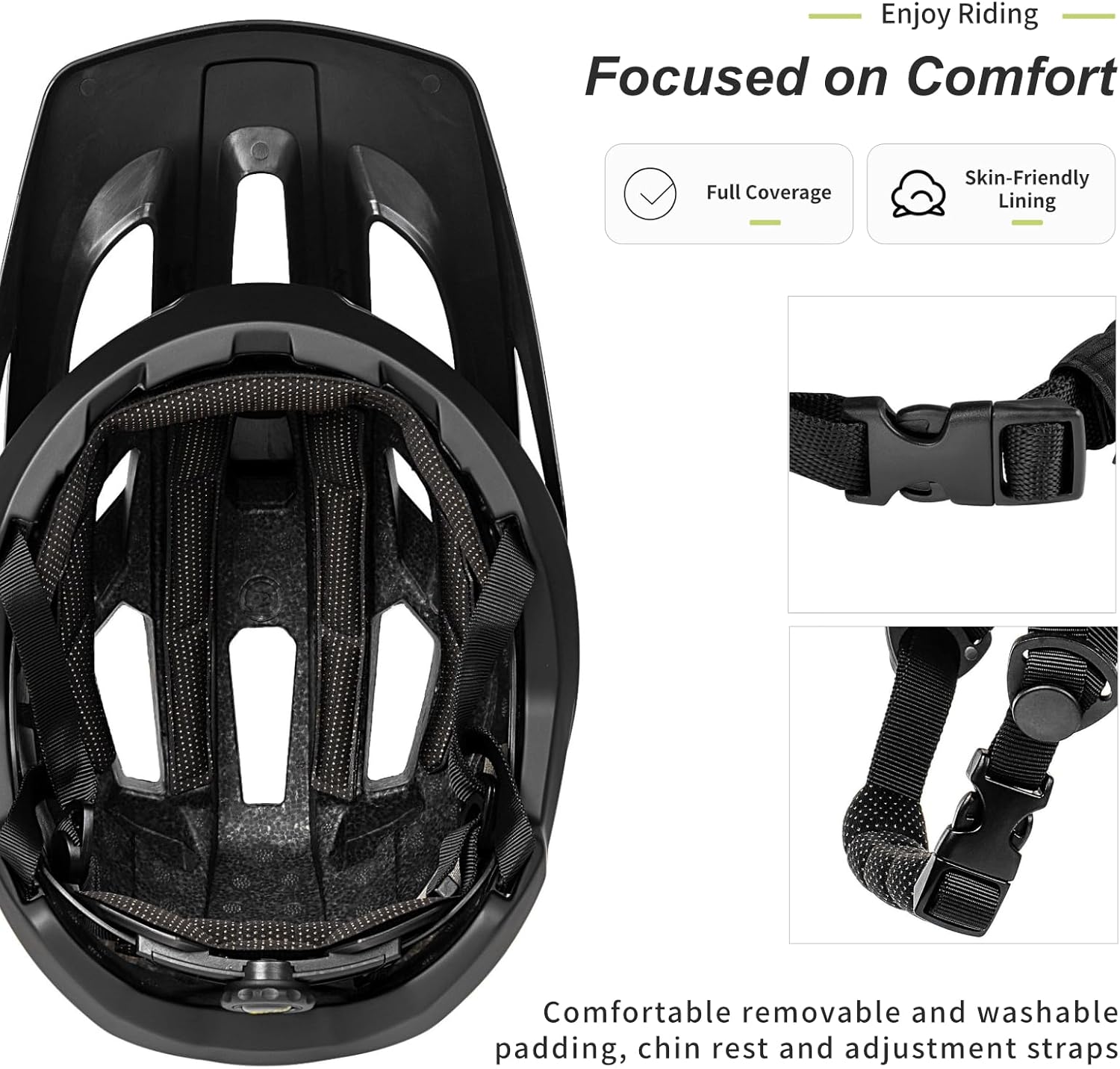 BATFOX Bike Helmet,Mountain Bike Helmet Helmets for Men Women Adults Youth - Image 5