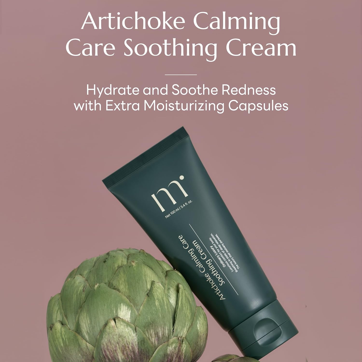 molvany Artichoke Calming Care Soothing Cream - Daily Facial Hydrating Moisturizer & Body Cream - Korean Skincare for Dehydrated & Sensitive Skin - 3.4 fl. oz - Image 2