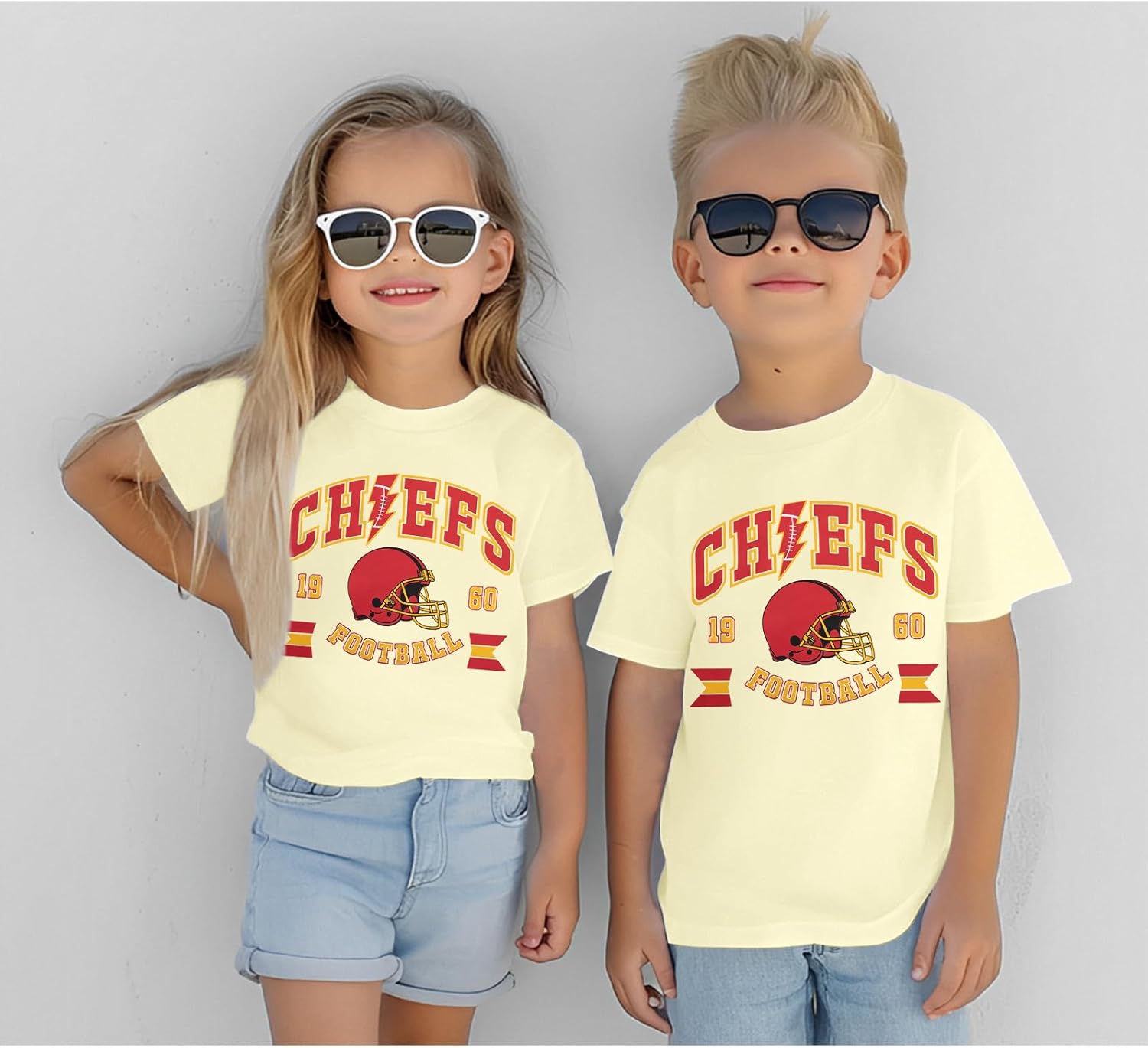 Football Shirt Boys Girls Game Day T Shirts Kids 1960 Football Team Fans Tees Graphic Short Sleeve Tops - Image 5