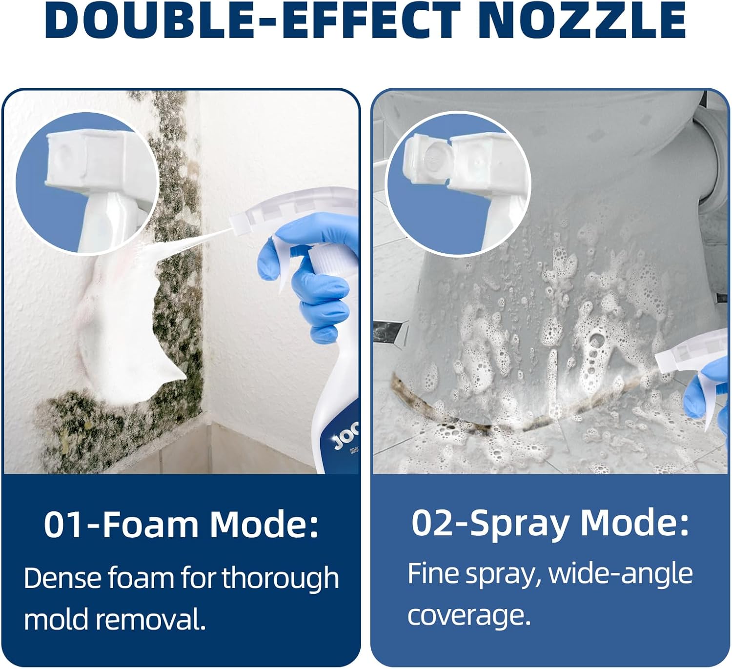 Jocecury 500ML Foaming Stain Remover Spray, Multi-Purpose Foam Cleaner for Bathroom, Kitchen & Hard Surfaces,Deep Penetrating Grout & Glass Stains Instantly - Image 3