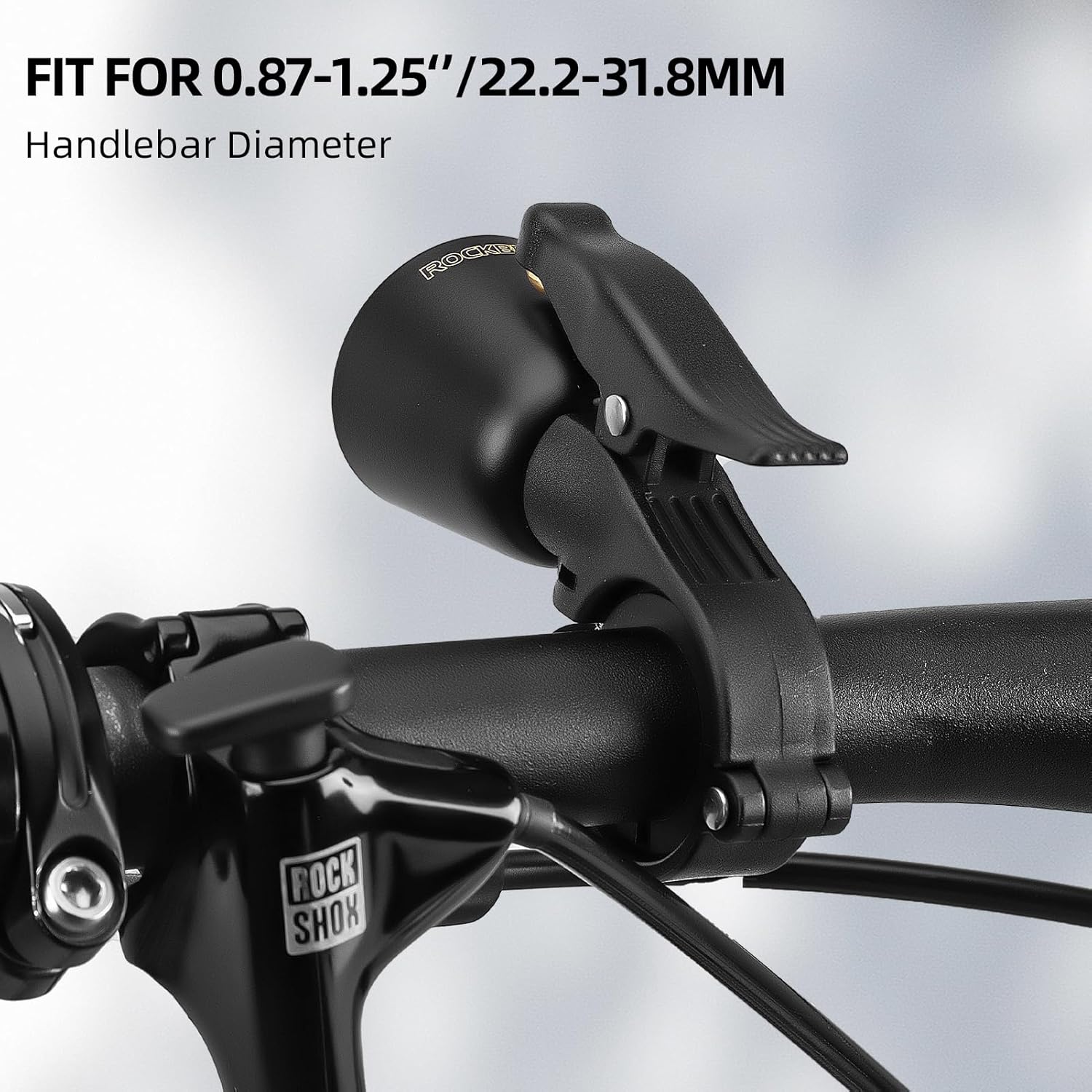 ROCKBROS Bike Bell Classic Bicycle Bell Mountain Bike Bells for Adults with Loud Sound and Fit for 0.87-1.25in/22.2-31.8mm Bicycle Handlebars - Image 5
