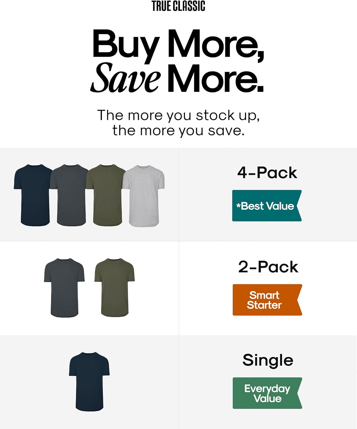 True Classic Mens T-Shirts – Curved Hem Tee Mens, Hipster Shirts for Men, Long Tail T Shirts for Man, Drop Cut Lounge/Sleep - Image 3