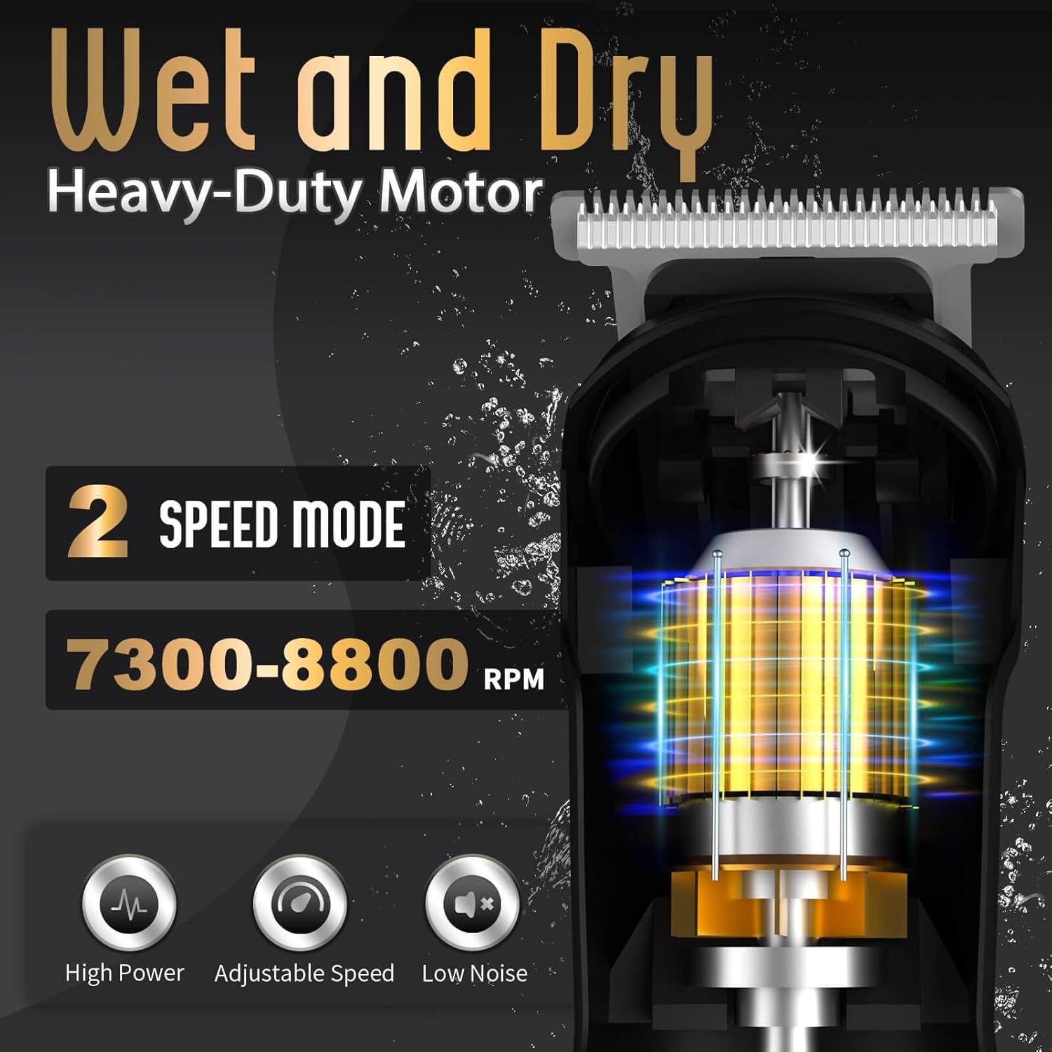 Ufree Beard Trimmer for Men, Waterproof Electric Razor for Nose, Body, Face & Mustache, Cordless Hair Clippers Shavers Grooming Kit, Valentines Day Gifts for Men Husband Father - Image 6