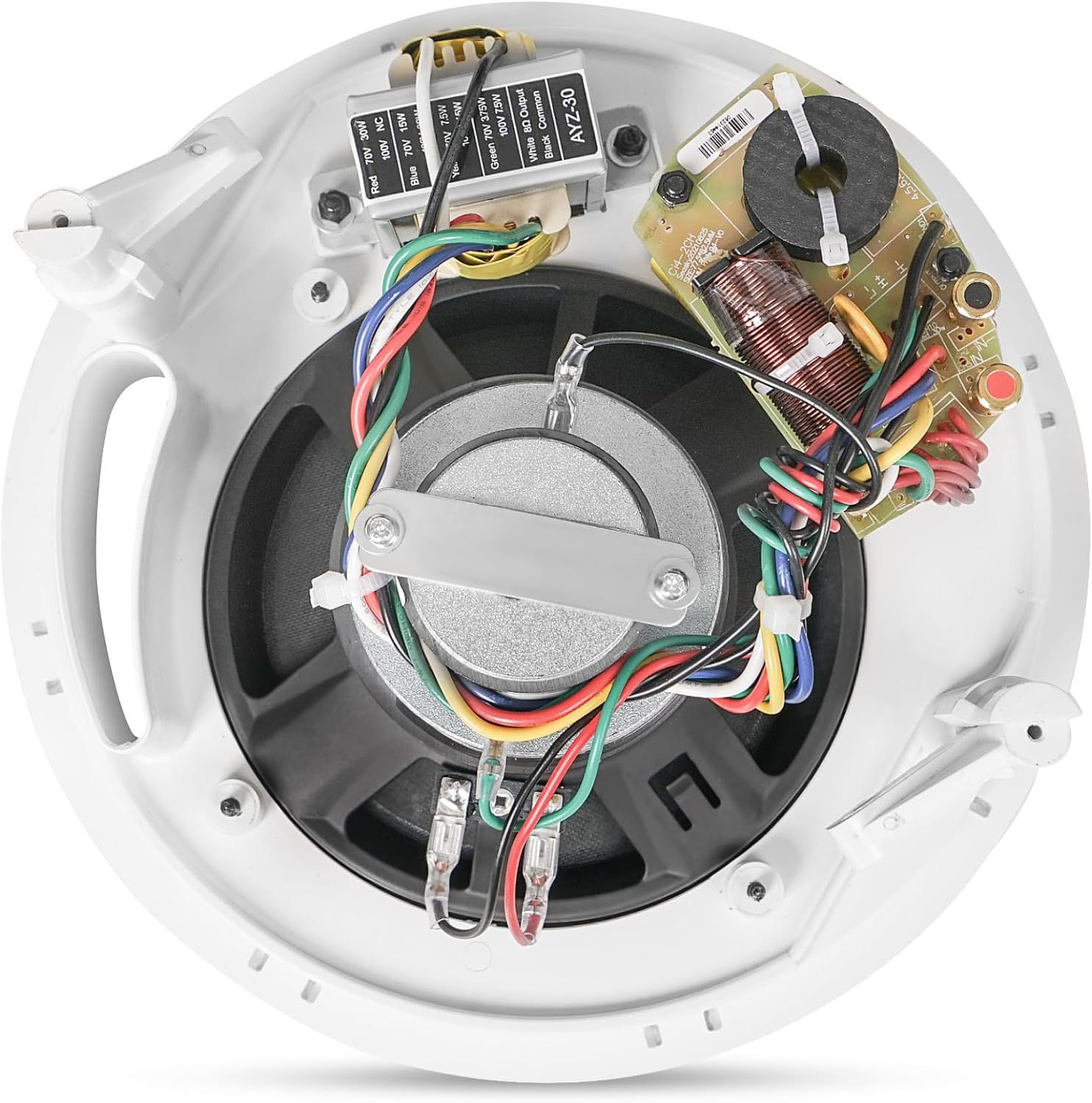 Sound Town Commercial Restaurant Bluetooth Amplifier + in-Ceiling Speaker Set, with One 6-Zone 70V/100V Amplifier with Bluetooth, 12 x Two-Way 6.5-Inch in-Ceiling Speakers, White (PAC180X12CS6N) - Image 7