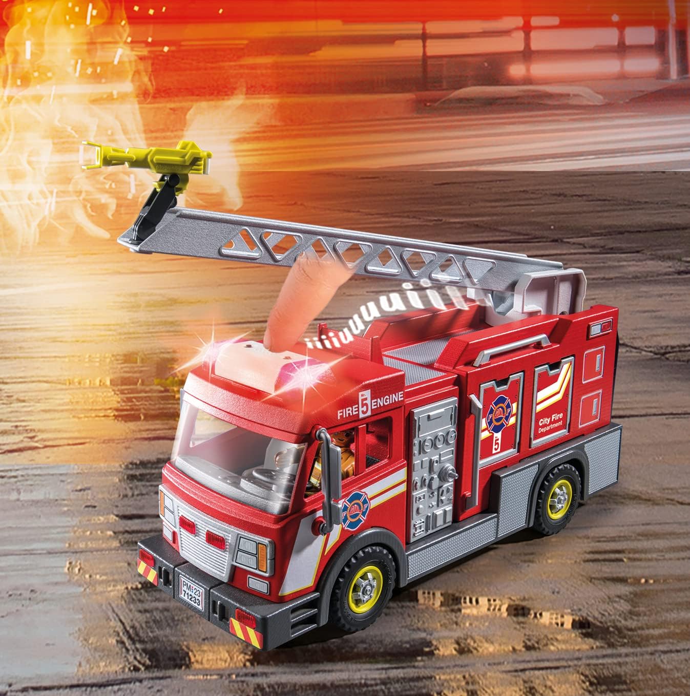 Playmobil Fire Truck with Accessories and 2 Figures - Image 5