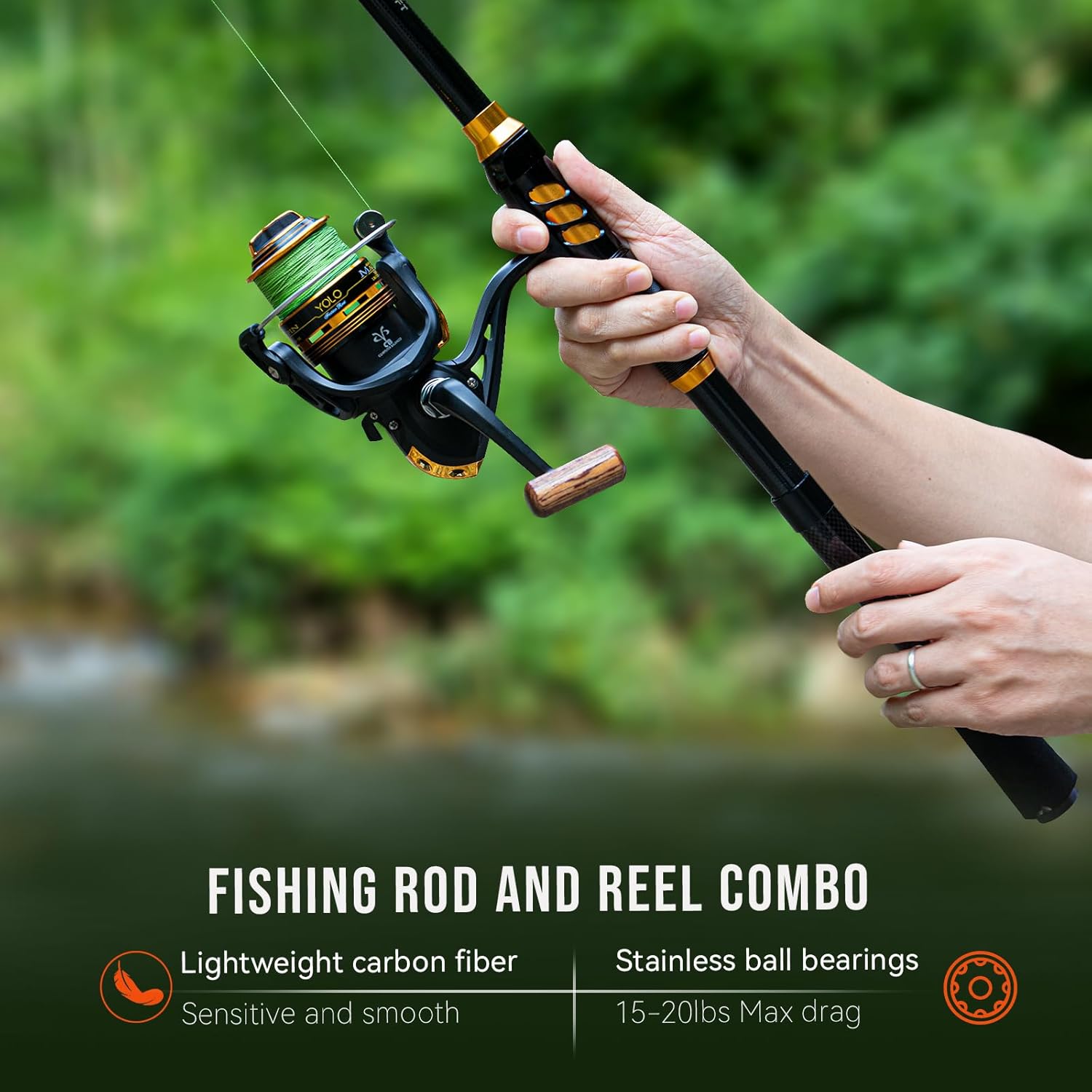 THKFISH Fishing Rod and Reel Combo with Backpack, Telescoping Fishing Pole Spinning Reel Kit with Fishing Lures, Pliers and Fish Lip Gripper for Adults - Image 3