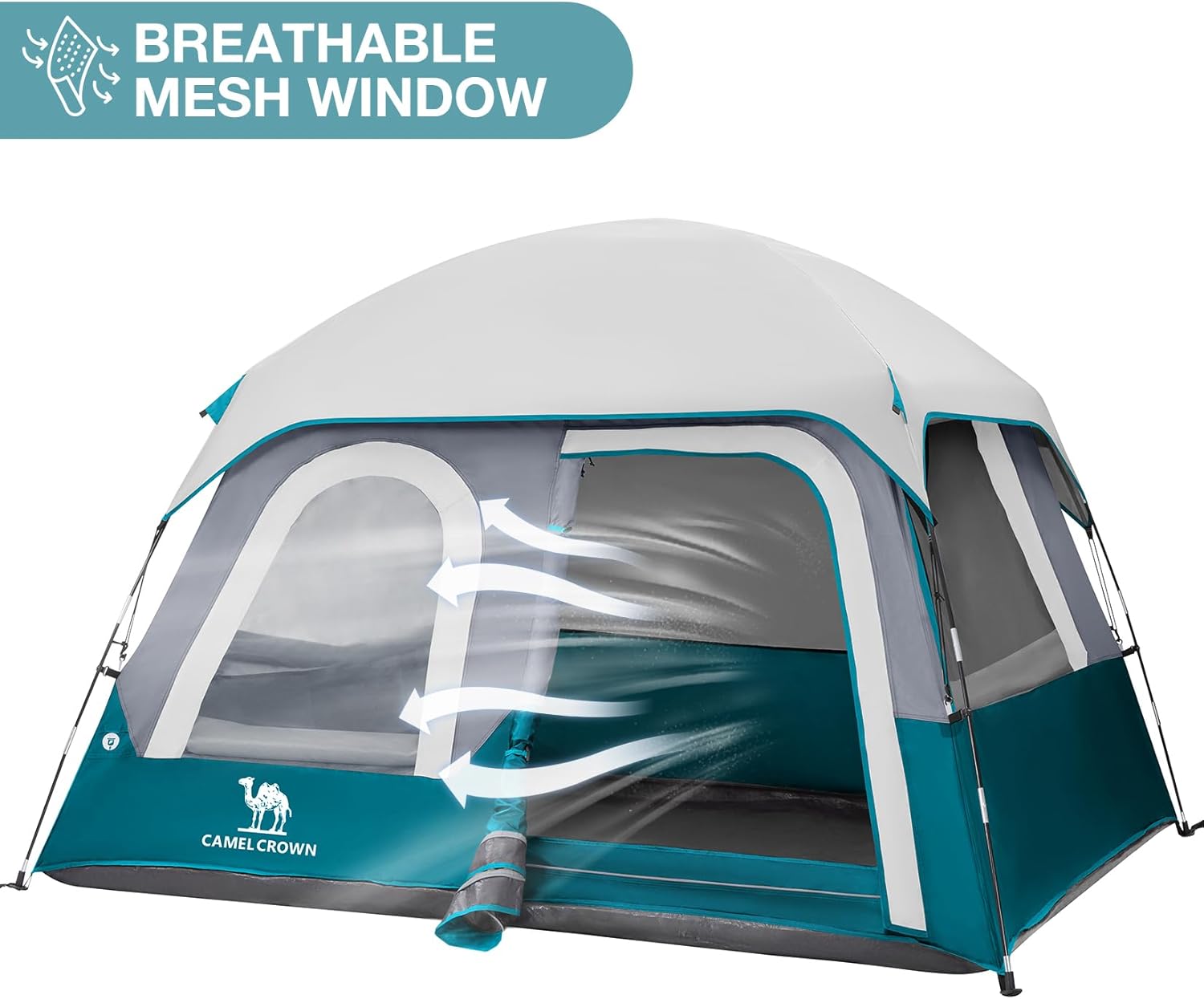 CAMEL CROWN 4/6 Person Tent Waterproof Lightweight Portable Backpacking Tent for Outdoor Camping Hiking - Image 2