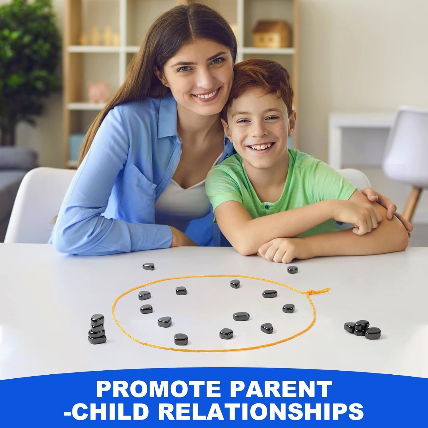 Magnetic Chess Set with 32 Travel-Stones, 3 String & Portable Storage Bag, Strategy Board Game for Family Game Night, Indoor Outdoor Use for Kids Adults - Image 6