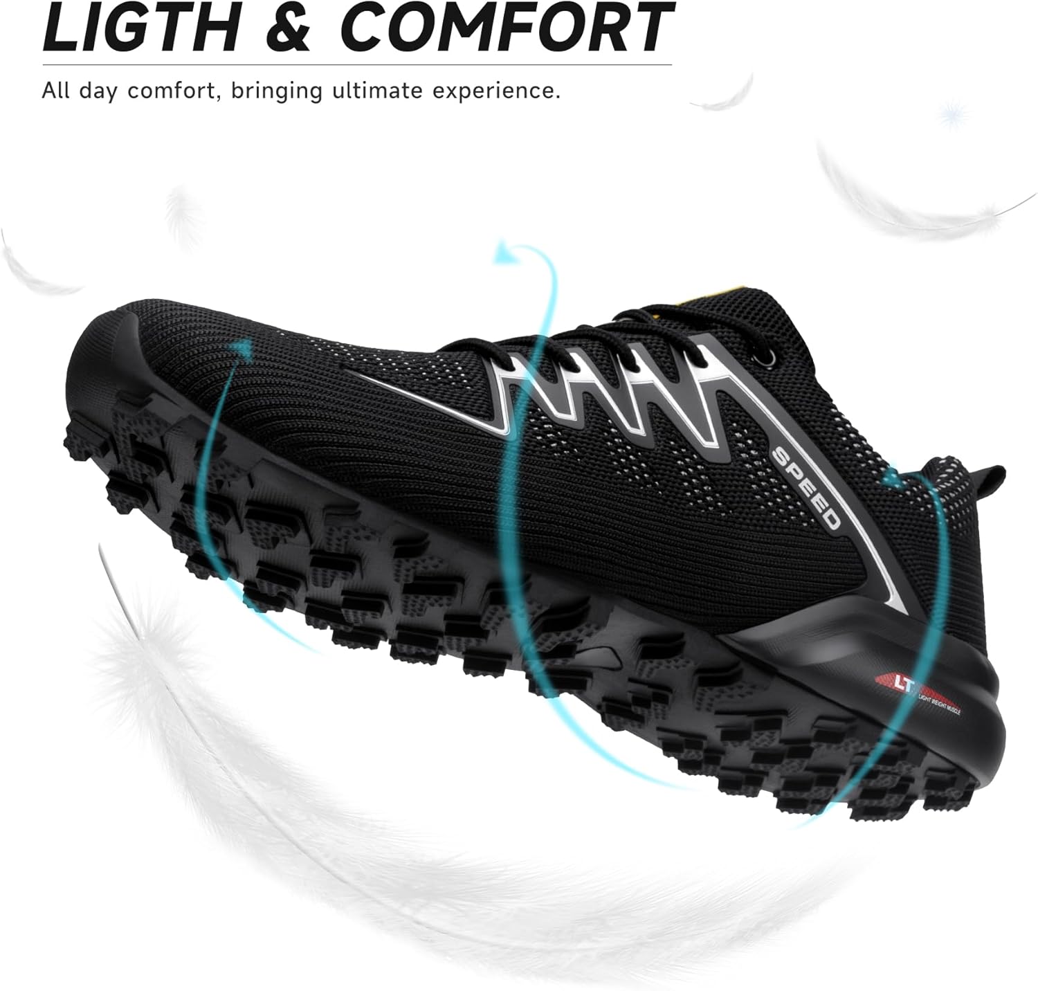 Men's Trail Running Shoes Non-Slip Lightweight Walking Hiking Shoes Men Fashion Breathable Outdoor - Image 5