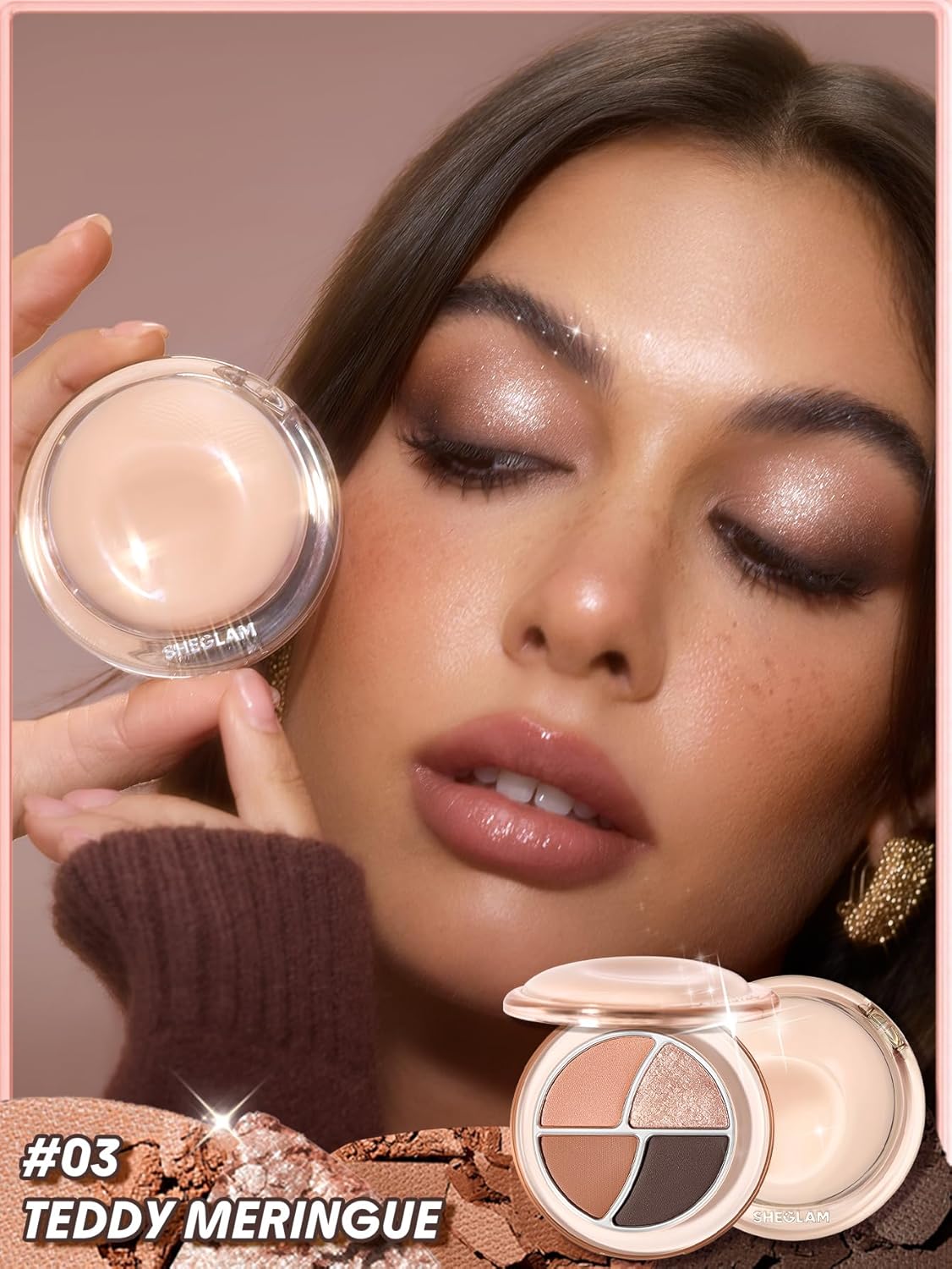 SHEGLAM Daydreamer Mini Palette 4 Colors Eyeshadow Palette - Teddy Meringue - Image 5