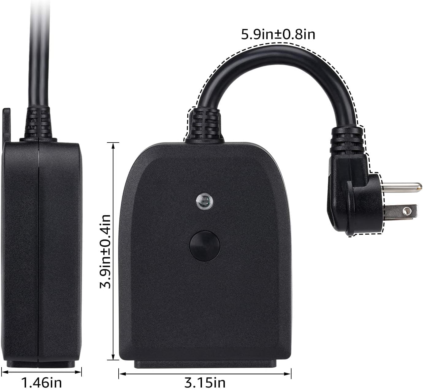 LITEdge WiFi Outdoor Smart Plug 250V, 2 Independently Control Sockets Power Outlet, Compatible with Google Home & Alexa, APP Cordless Remote Timer, Waterproof, Pack of 2 - Image 6