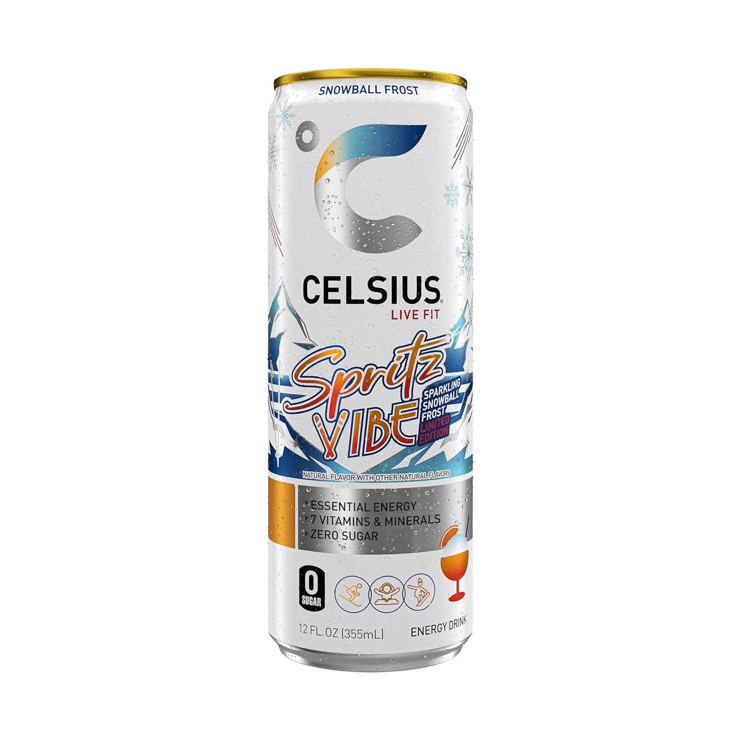 CELSIUS Sparkling Spritz Vibe Limited Edition, Sugar Free Energy Drink, Can, 12 Fl Oz (Pack of 12) - Image 5