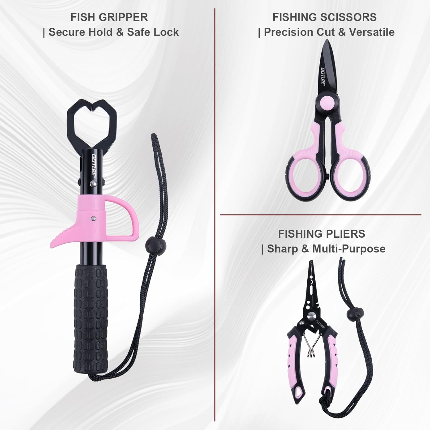 Goture OpenSide Fishing Sling Tackle Storage Bag with 3 3700 Tackle Boxes,Lures & Fishing Tools, Lightweight Fishing Backpack Storage for Fishing Gear-Shimmering Pink Bag, Gift for Women - Image 8