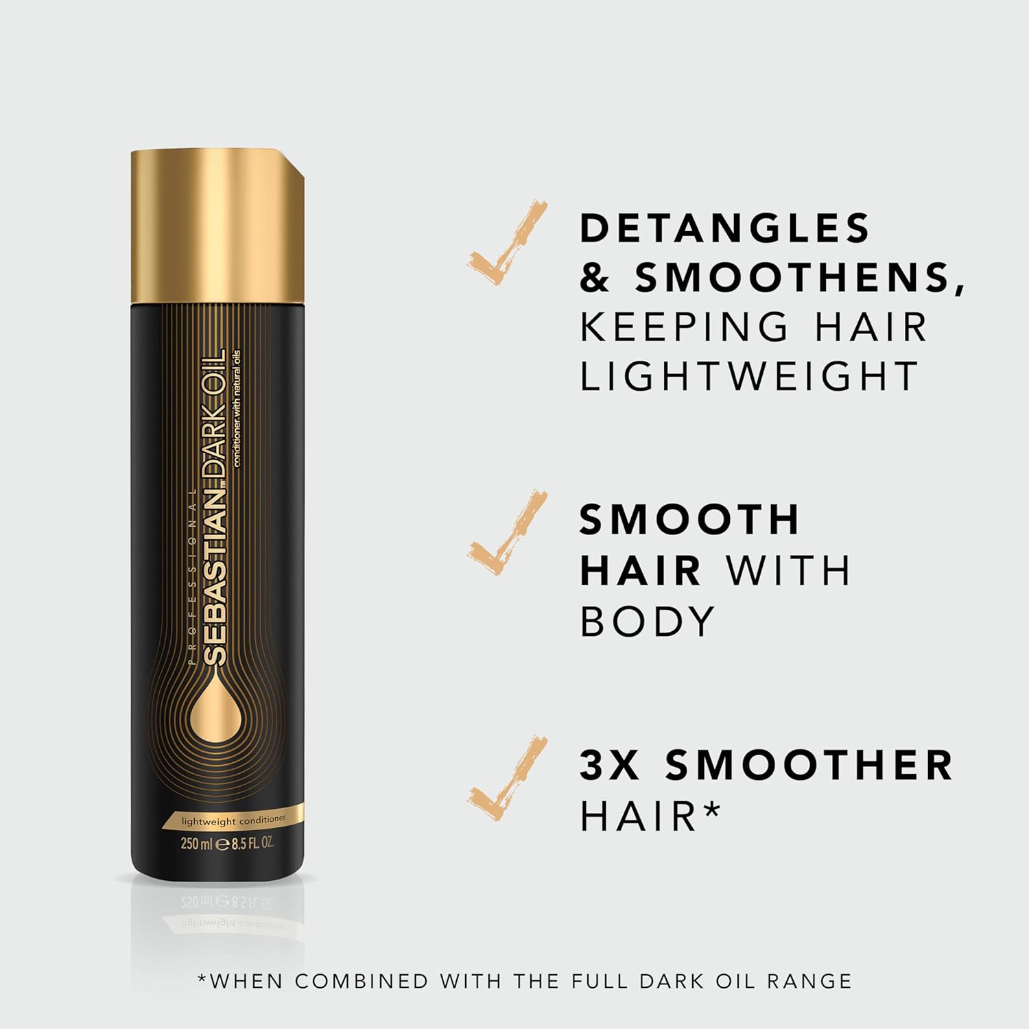 Sebastian Professional Dark Oil Lightweight Conditioner | Infused with Jojoba & Argan Oil for Silky, Smooth Conditioned Hair - Image 3