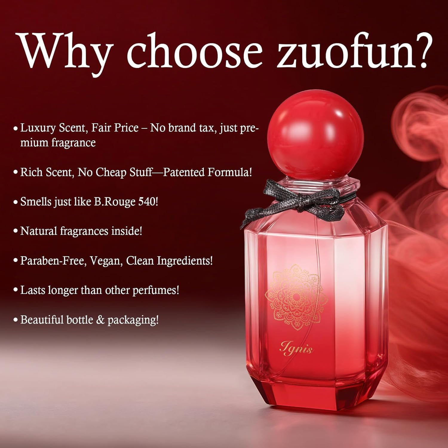 Inspired by B.accarat R.ouge 540 - Eau De Parfum - No.9 Spray 3.4 Fl Oz (100ml) - Long-Lasting Perfume For Women & Men, Paraben Free, Vegan, Clean Ingredients, Unisex - Image 2