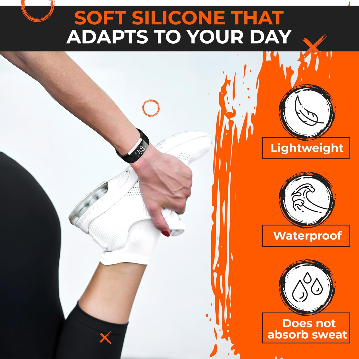 Reluen 5 Pcs Fitness Tracker Id115plus Hr Replacement Band - Wrist Band Fitness Watch Bands Replacement - Bands Smart Watch Bands Replacement Wristband - Image 3