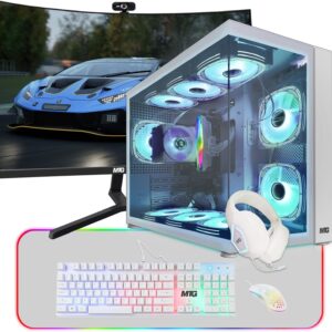 MTG Khuno Gaming Tower PC- Intel Core i5-8th Gen, GTX 1660S 6GB 192bits, 16GB ARGB Ram, 256GB Nvme, 27 Inch Curve Monitor, Gaming Kit Combo, Webcam, Win 11 Home