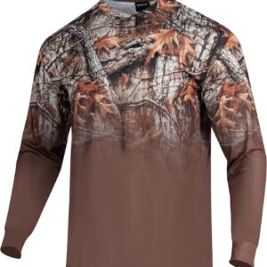 Hunting Shirts for Men,Camo Long Sleeve Men’s Camouflage Lightweight Essentials Shirt for Fishing Hiking