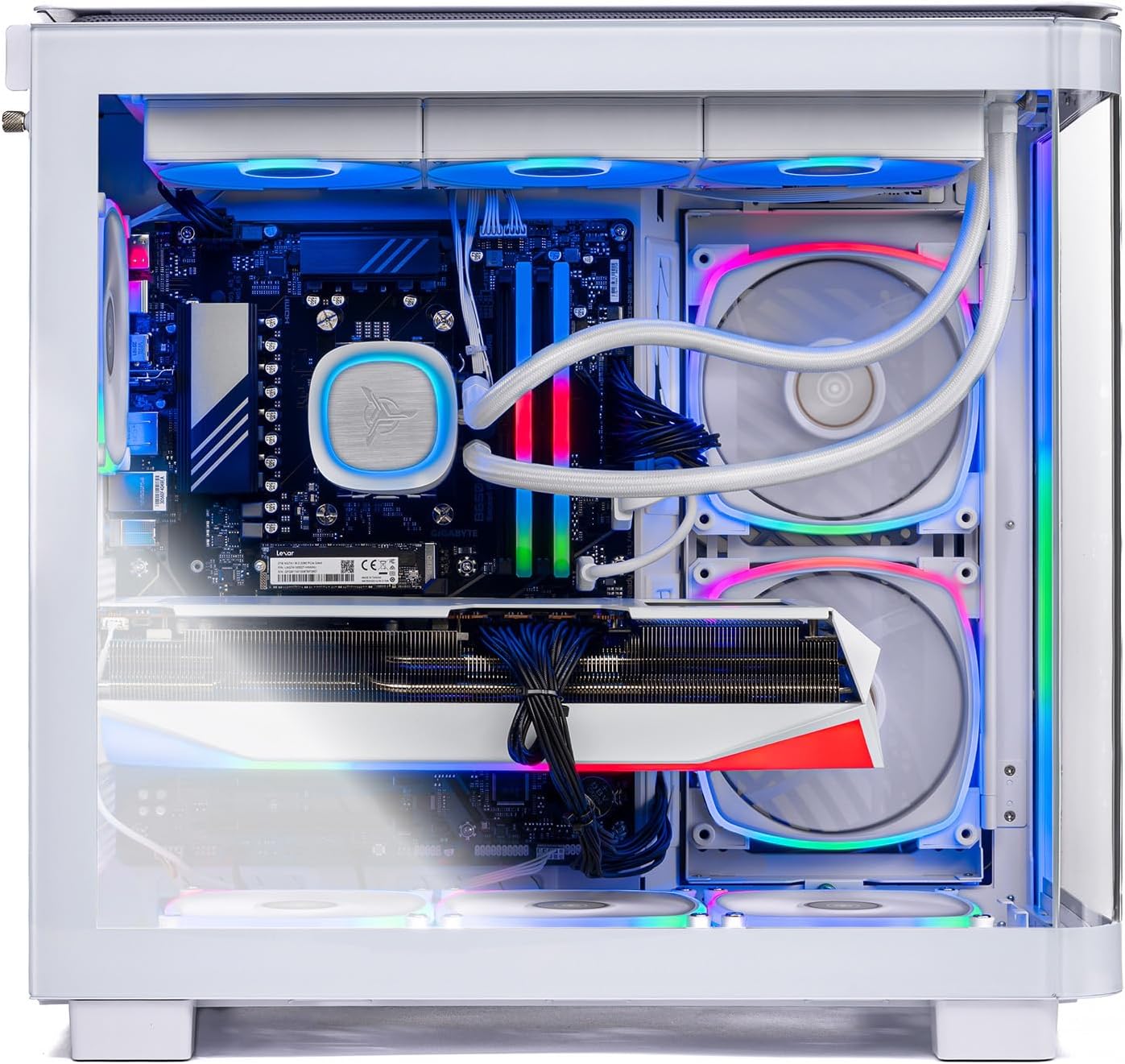 Skytech Gaming King 95 Gaming PC, AMD Ryzen 7 9800X3D 4.7GHz, AMD RX 9070XT 16GB VRAM, 2TB Gen4 NVMe SSD, 32GB DDR5 RAM 6000, 850W Gold ATX 3 PSU, 360 ARGB AIO, Wi-Fi, Win 11, Desktop - Image 2