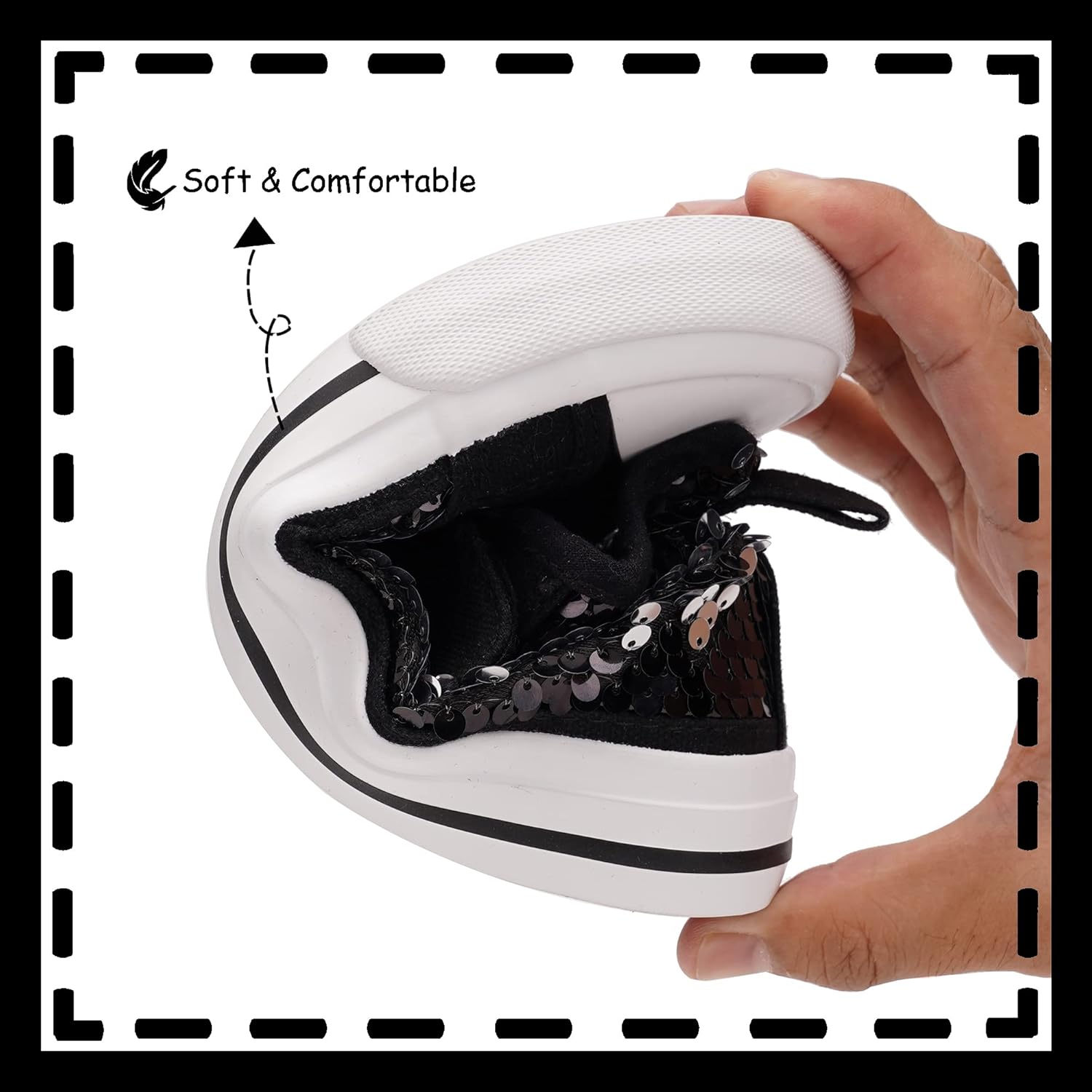 Toandon Kids Adorable Fashion High Top Casual Canvas Sneakers - Image 6