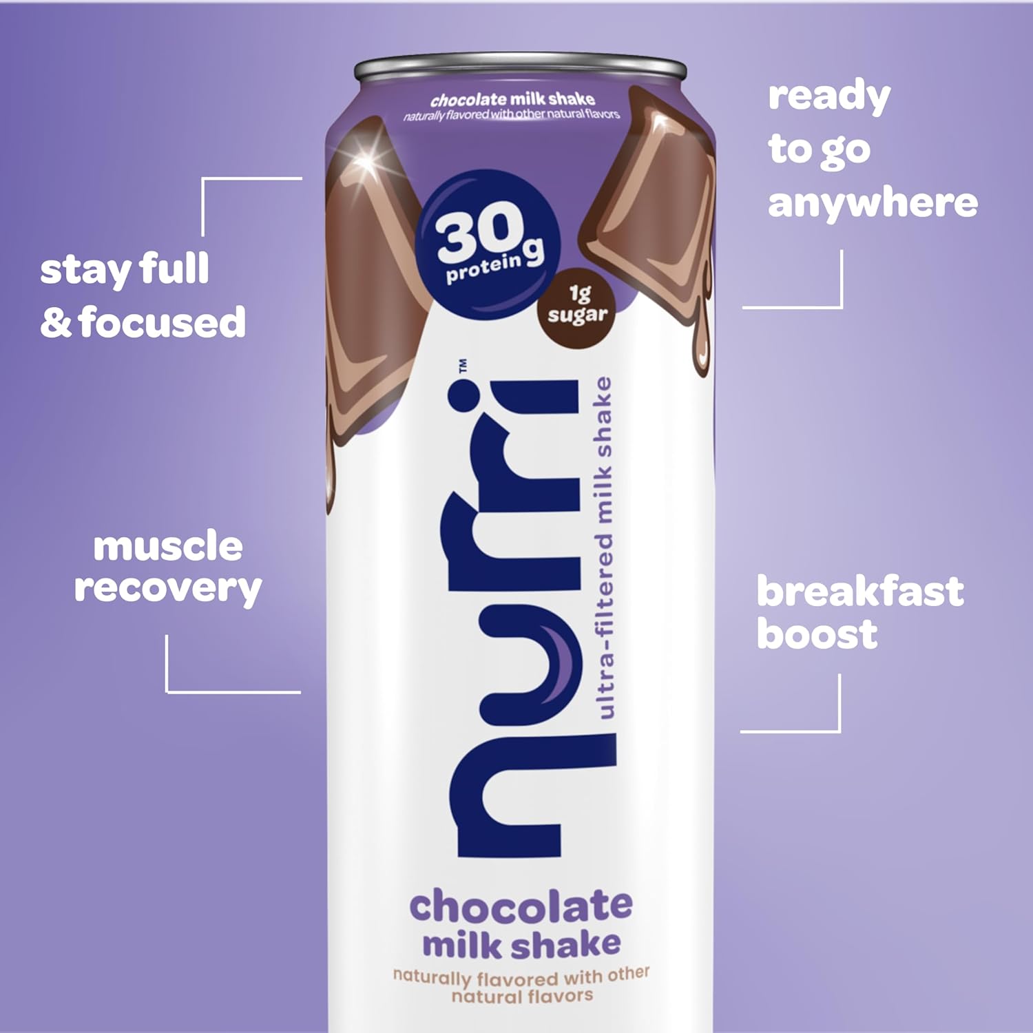 Nurri - 30g Protein Ultra Filtered Milk Shake – Chocolate - Lactose Free, Low Sugar, 150 Calories, 10 Vitamins and Minerals - 11 fl oz, 10 Cans - Image 5