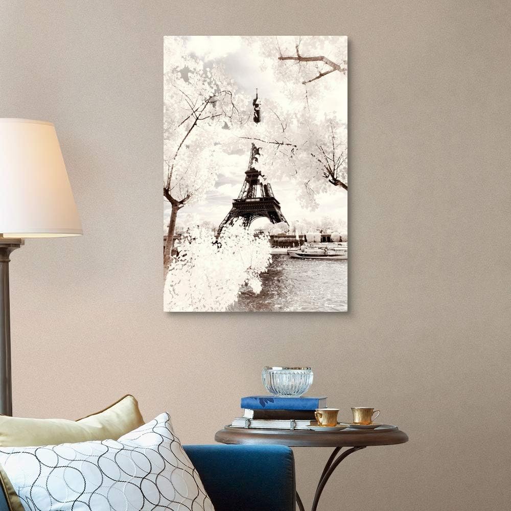 CANVAS ON DEMAND Paris Winter White Collection - Majesty Eiffel Canvas Wall Art Print by Philippe Hugonnard, Home Decor, Winter, Wintry Weather Artwork,24" x36in - Image 3