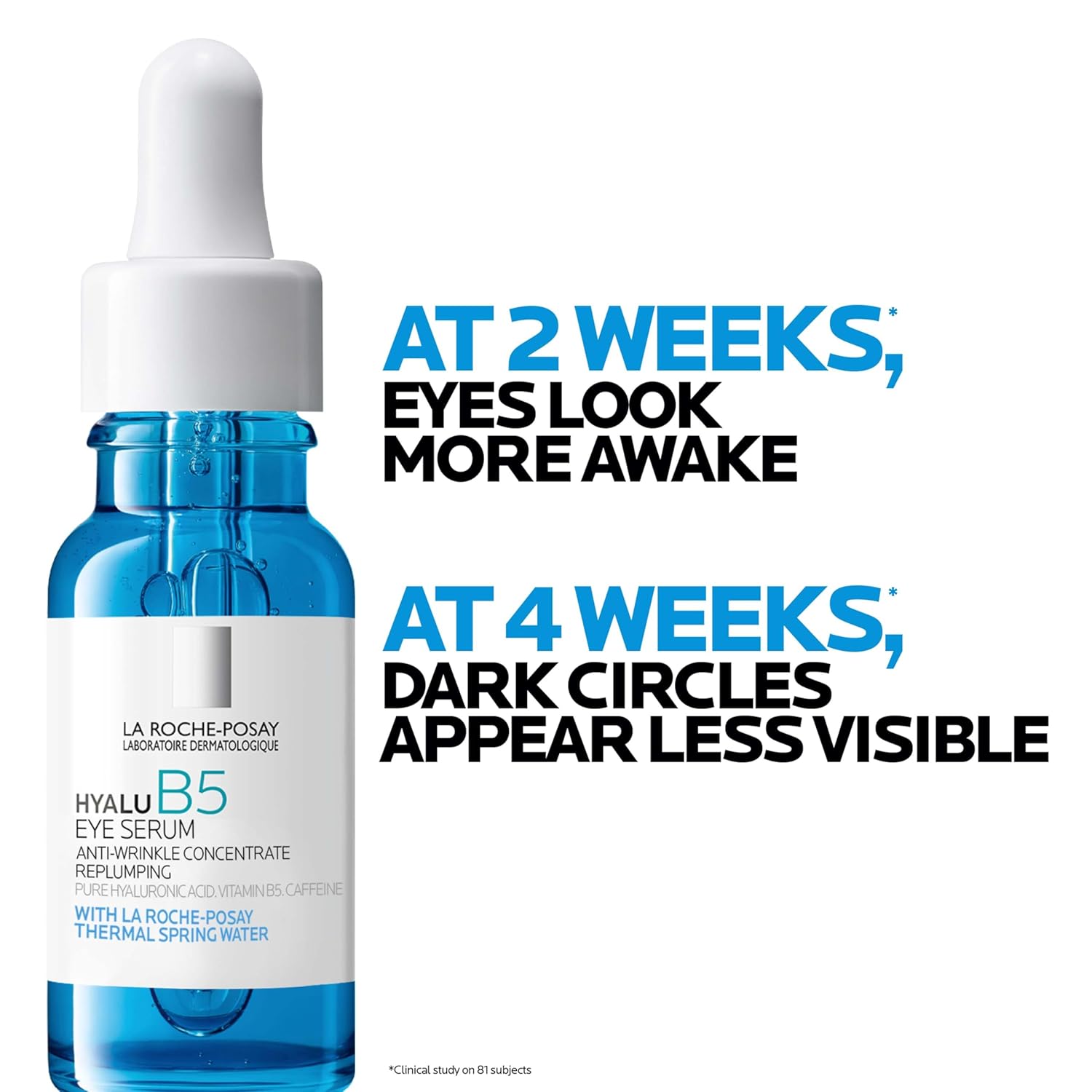 La Roche-Posay Hyalu B5 Eye Serum with Hyaluronic Acid & Caffeine for Dark Circles, Hydrating Serum for Dark Circles and Wrinkles with Roller Ball Applicator, Replumps Under Eye, Fragrance Free - Image 5