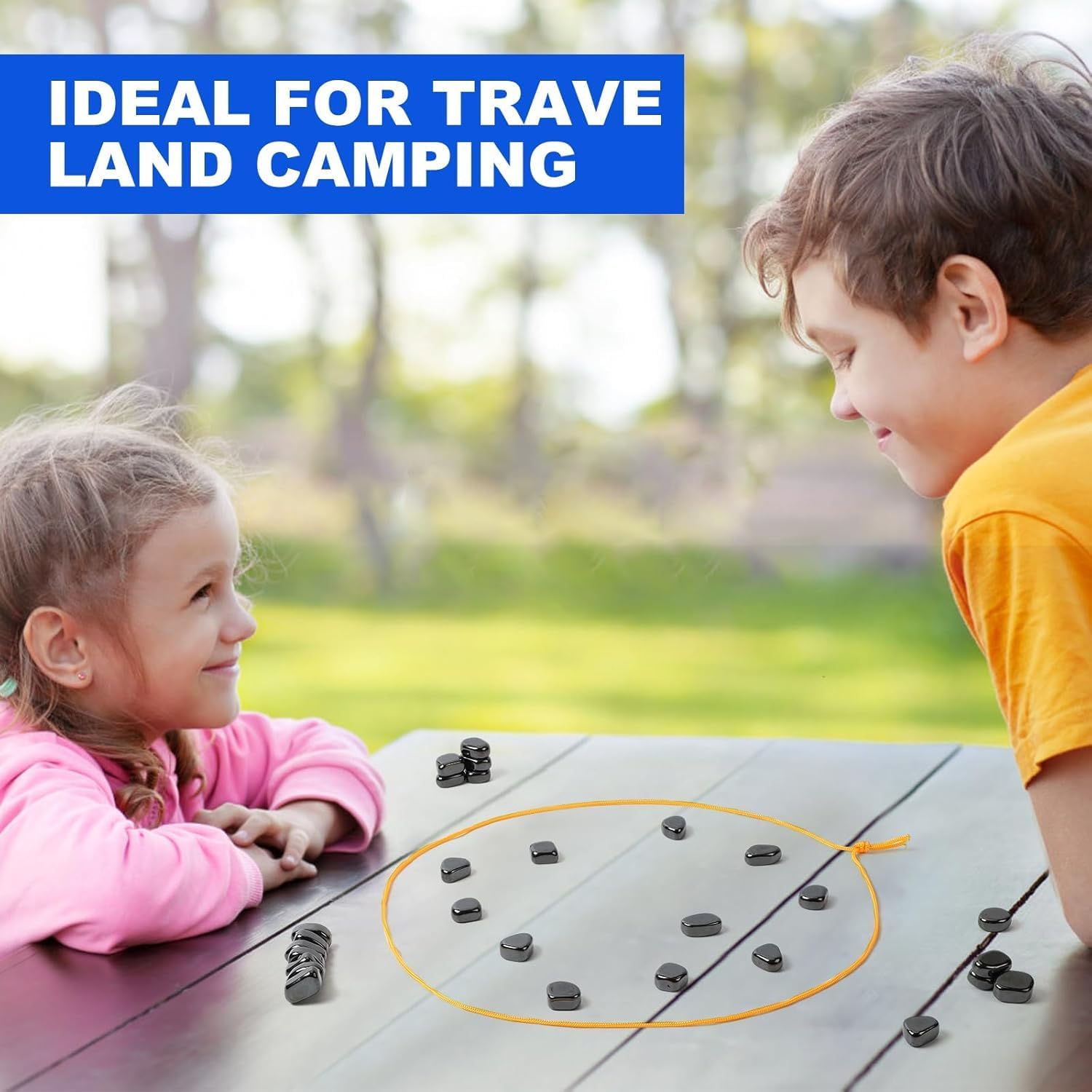 Magnetic Chess Set with 32 Travel-Stones, 3 String & Portable Storage Bag, Strategy Board Game for Family Game Night, Indoor Outdoor Use for Kids Adults - Image 8