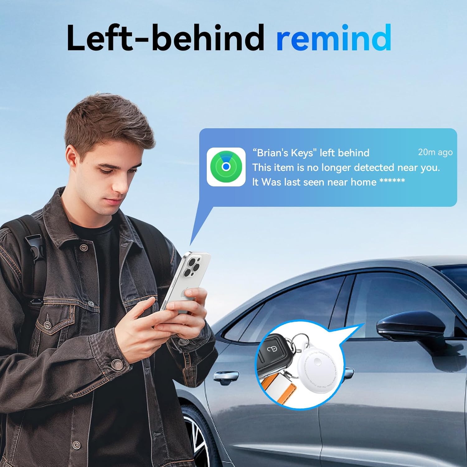 Smart Tags-4 Pack, Smart Bluetooth Tracker Work with Apple Find My, Key Finders and Find My Tracker, Game Changer Waterproof Smart Tag with Key Ring Tracker Tag for Keys/Luggage/Wallet - Image 4