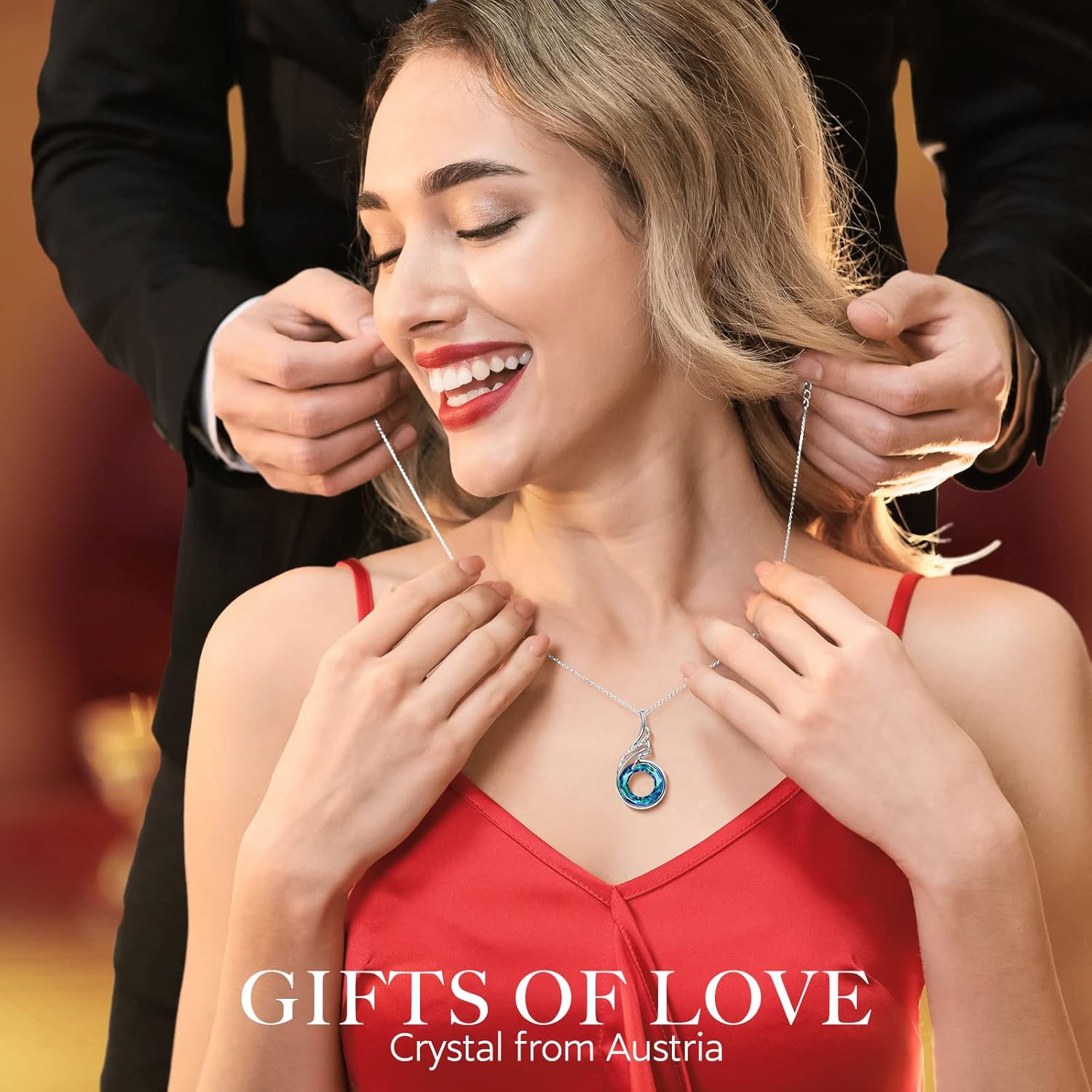 Kate Lynn "Rise From the Ashes Phoenix Necklace Made with Crystals from Austria, 18"+2" Necklace, Packaged with Jewelry Box, Birthday Gift for Women, Symbol of Luck and Renewal - Image 2